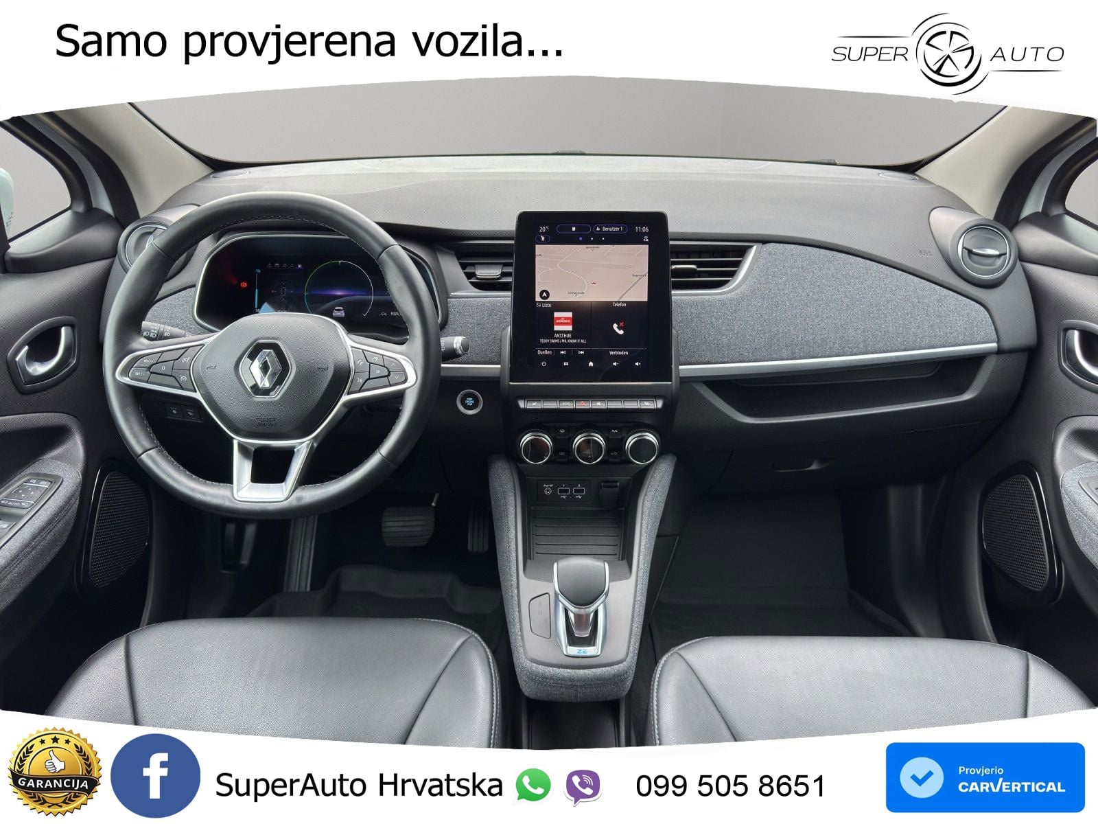 Renault Zoe 52 kWh (135 KS) Electric Techno