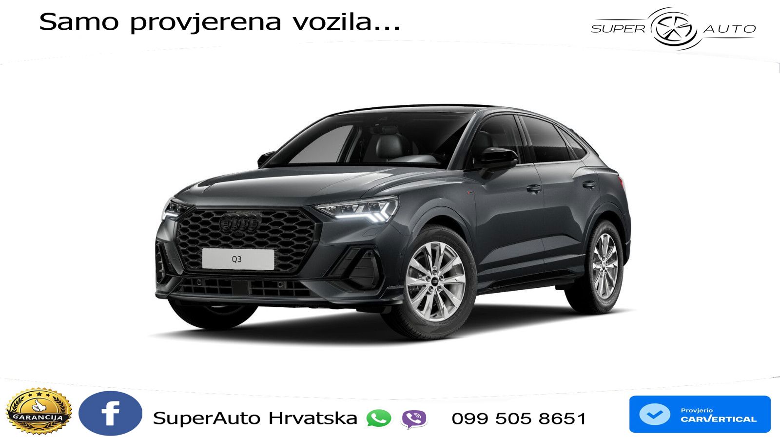 Audi Q3 Sportback 35 TDI (150 KS) S tronic S line LED+GR SJED+ACC