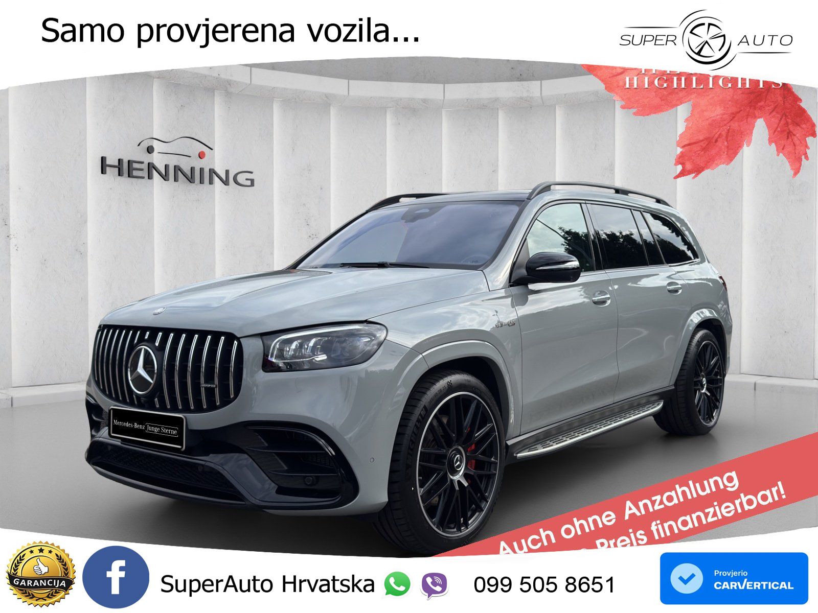 Mercedes-Benz GLS AMG GLS 63 V8 EQ Boost 4MATIC+ AMG SPEEDSHIFT TCT 9G ACC+HEAD+4xGR SJED+360+PANO