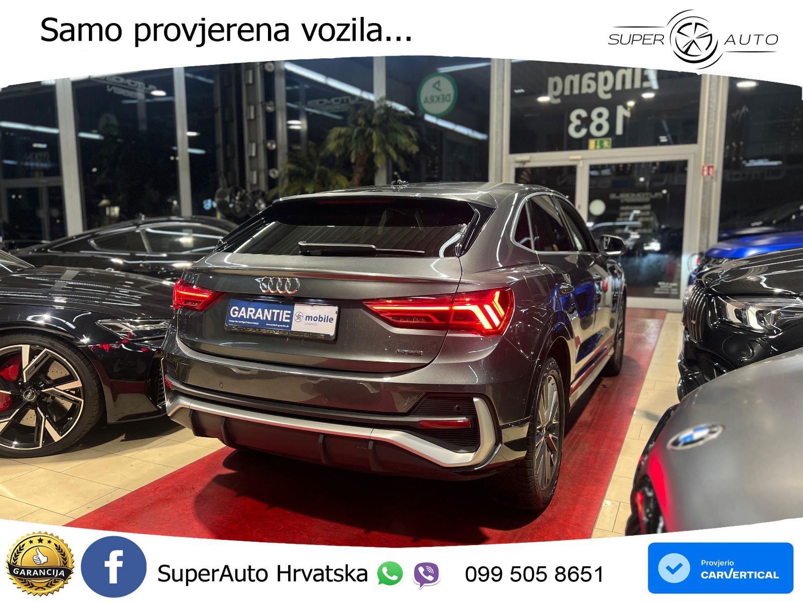 Audi Q3 II Sportback 45 TFSI (230 KS) quattro S tronic S line MATRIX+GR SJED+KAM