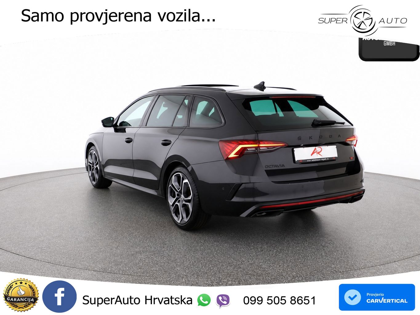 Škoda Octavia Combi RS 2.0 TDI (200 KS) 4x4 DSG LED+GR SJED+ACC