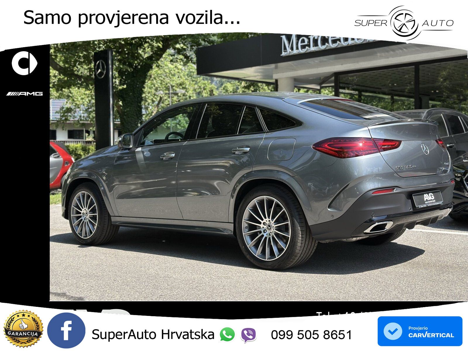 Mercedes GLE Coupe 350de (333 KS) 4MATIC 9G-TRONIC AMG ZRAČNI+ACC+GR SJED+KAM+PANO