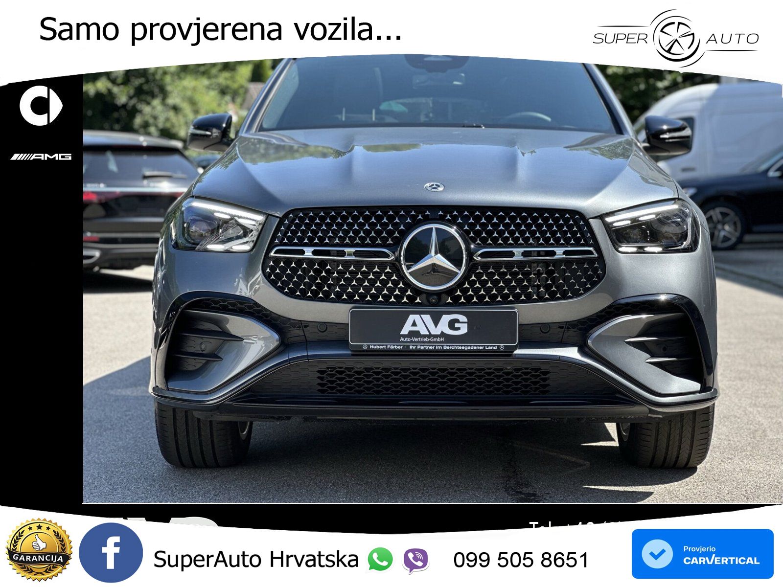 Mercedes GLE Coupe 350de (333 KS) 4MATIC 9G-TRONIC AMG ZRAČNI+ACC+GR SJED+KAM+PANO