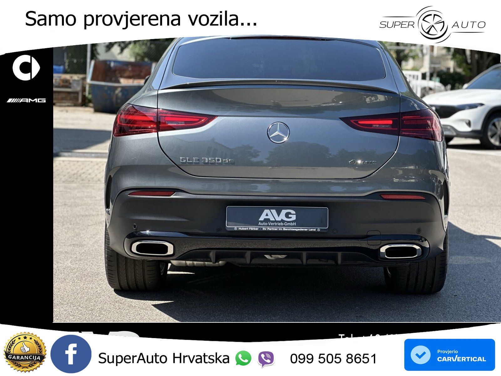 Mercedes GLE Coupe 350de (333 KS) 4MATIC 9G-TRONIC AMG ZRAČNI+ACC+GR SJED+KAM+PANO