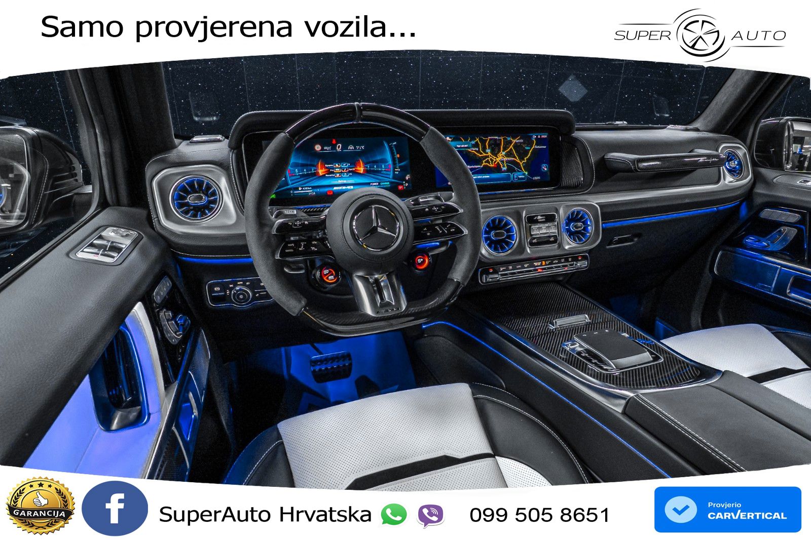 Mercedes AMG G 63 Long V8 (585 KS) 4MATIC 9G-TRONIC AMG SPEEDSHIFT TCT LED+GR SJED+ACC