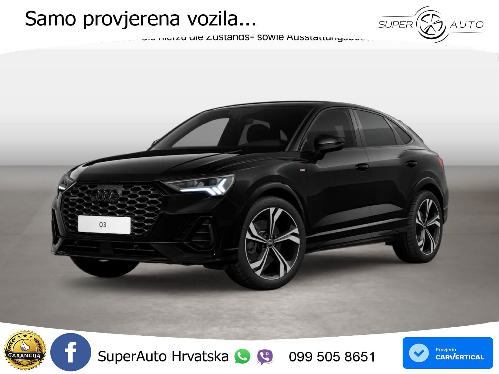 Audi Q3 Sportback 40 TDI (200 KS) quattro S tronic S line MATRIX+GR SJED+KAM