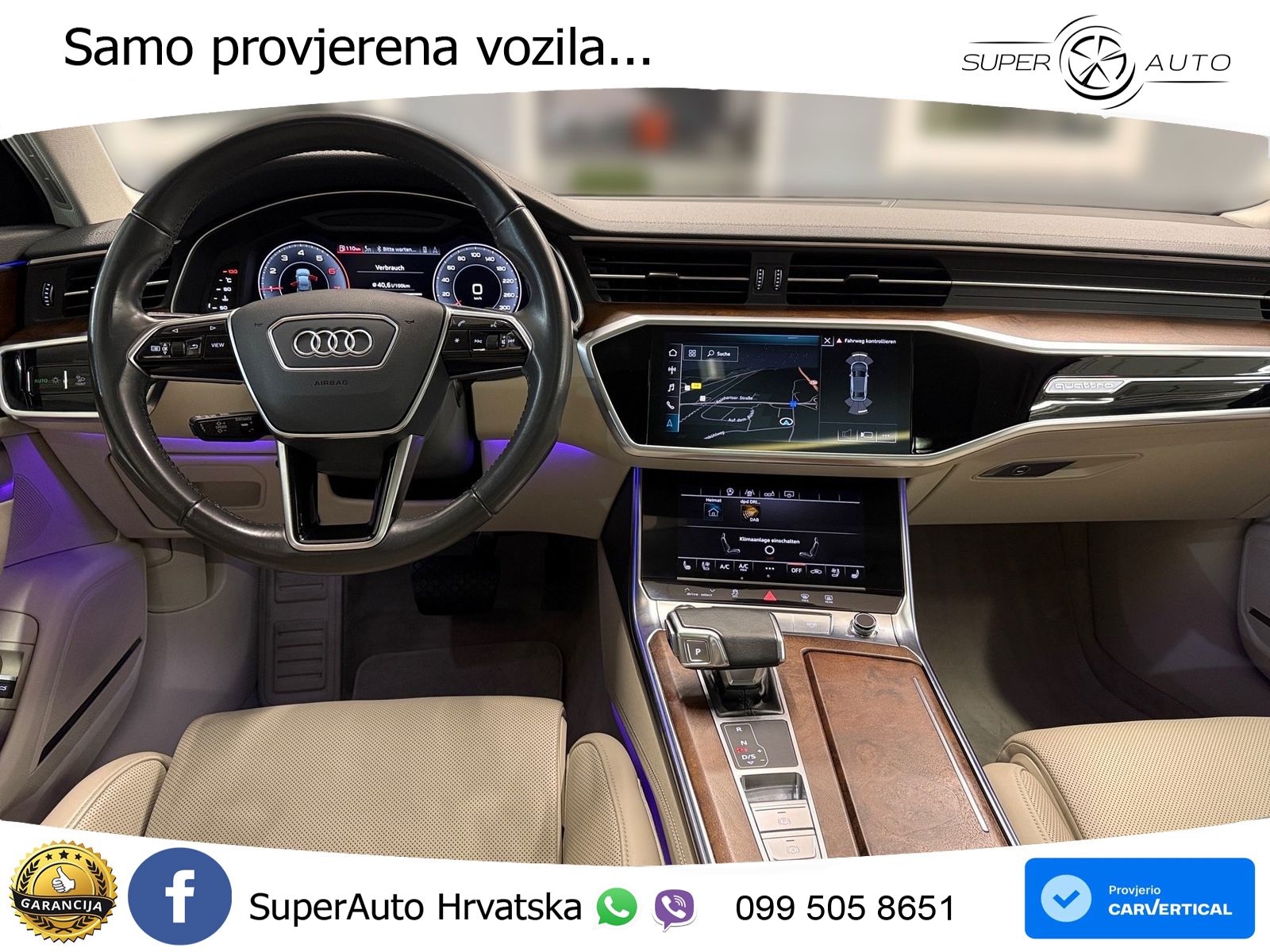 Audi A6 55 TFSI V6 (340 KS) quattro S tronic MATRIX+GR SJED+KAM