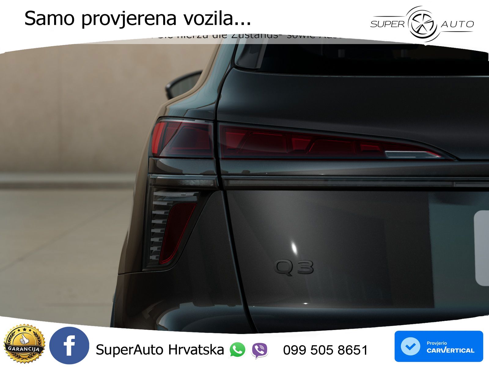 Audi Q3 2.0 TFSI (265 KS) quattro S tronic S line MATRIX+GR SJED+KAM