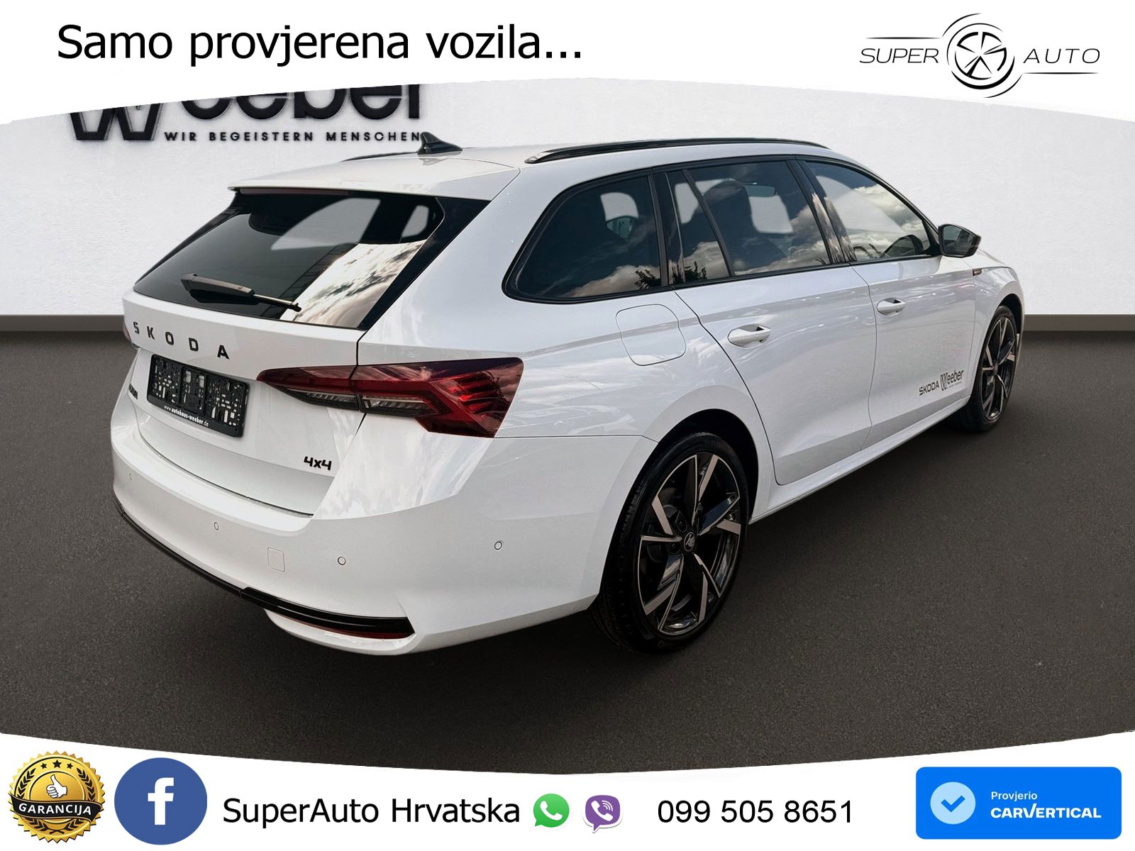 Škoda Octavia Combi 2.0 TSI (204 KS) 4x4 DSG SportLine LED+GR SJED+ACC