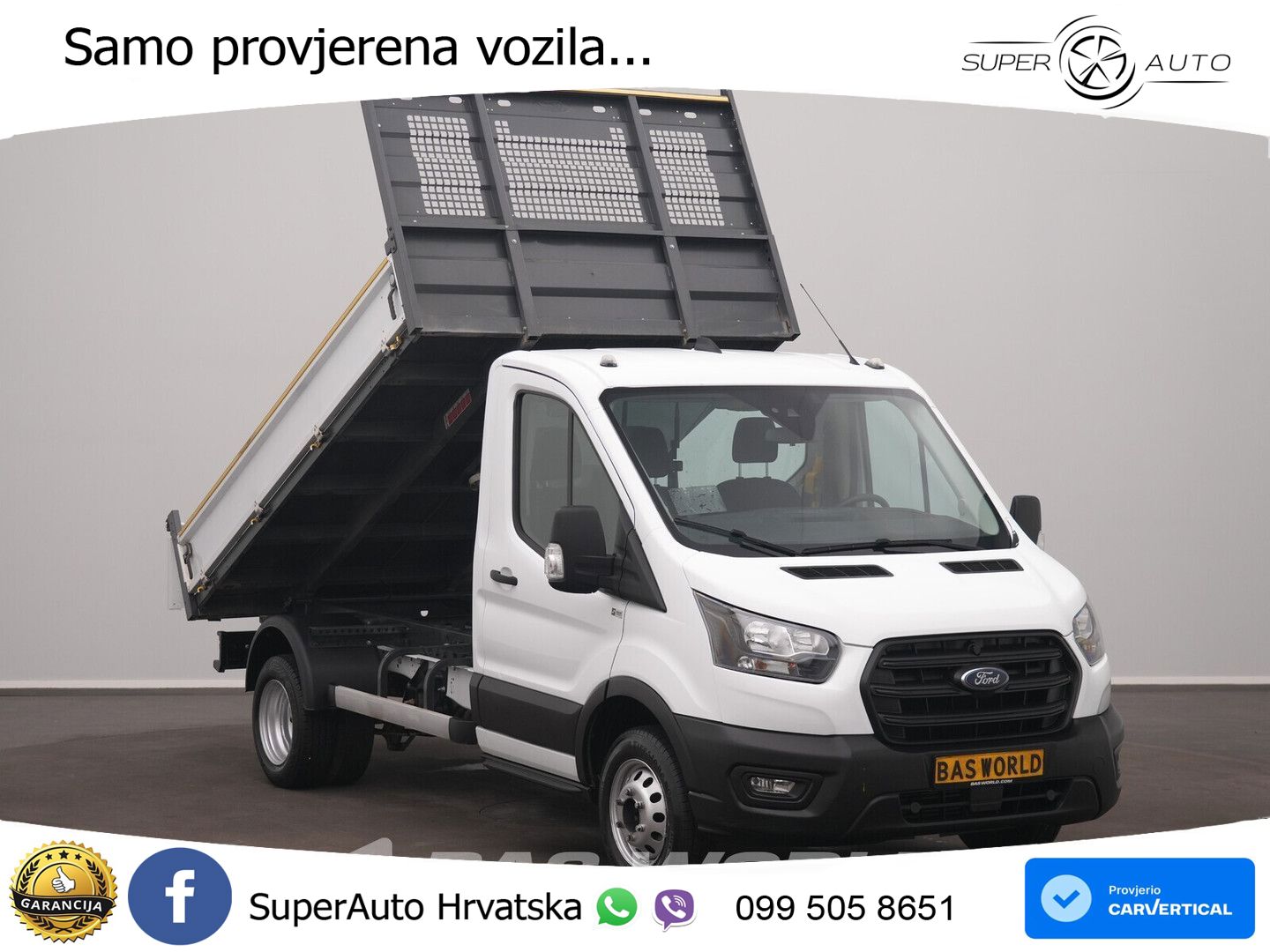 Ford Transit 165pk Kipper Dubbellucht 3,5t Trekhaak A 165 KS