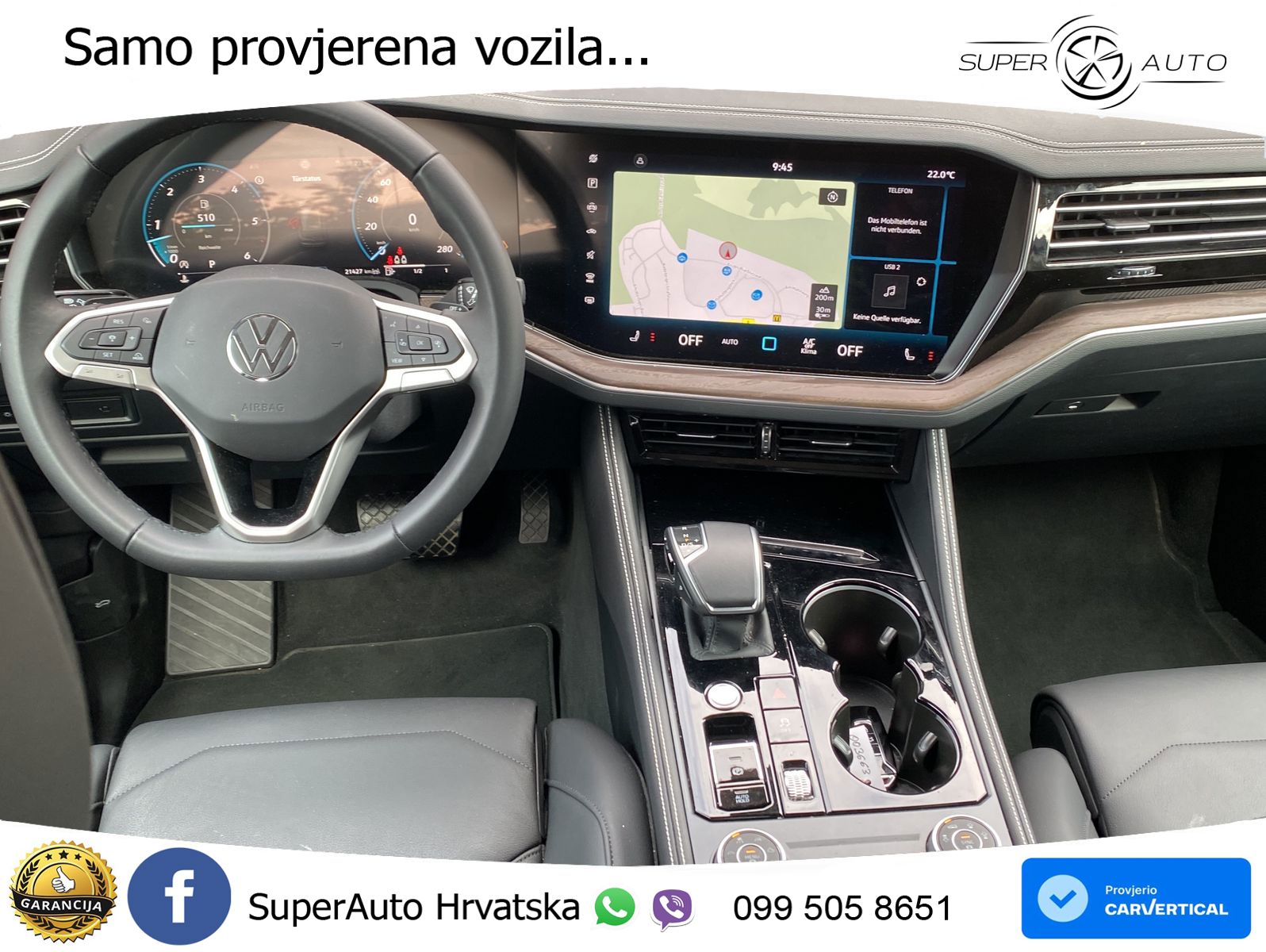 Volkswagen Touareg 3.0 V6 TDI (231 KS) 4MOTION Tiptronic ZRAČNI+ACC+GR SJED+KAM