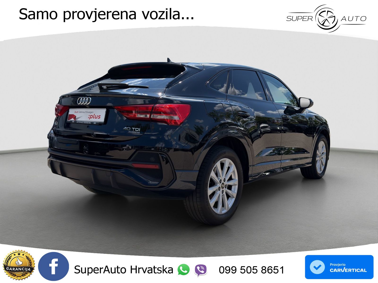 Audi Q3 Sportback 40 TDI (200 KS) quattro S tronic S line LED+GR SJED+ACC