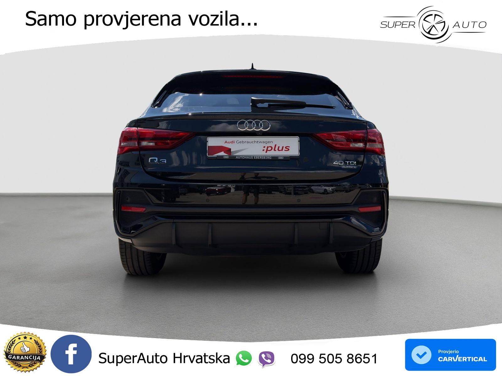 Audi Q3 Sportback 40 TDI (200 KS) quattro S tronic S line LED+GR SJED+ACC