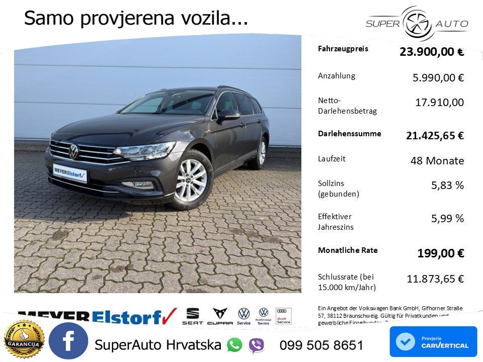 Volkswagen Passat Variant 1.5 TSI (150 KS) DSG ACT Business LED+GR SJED+ACC