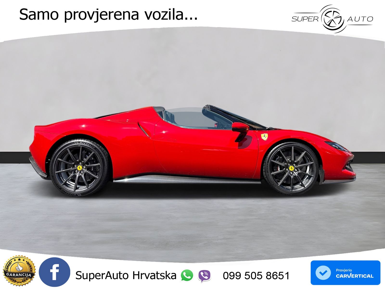 Ferrari 296 GTS 3.0 V6 (830 KS) F1 DCT LED+GR SJED+ACC