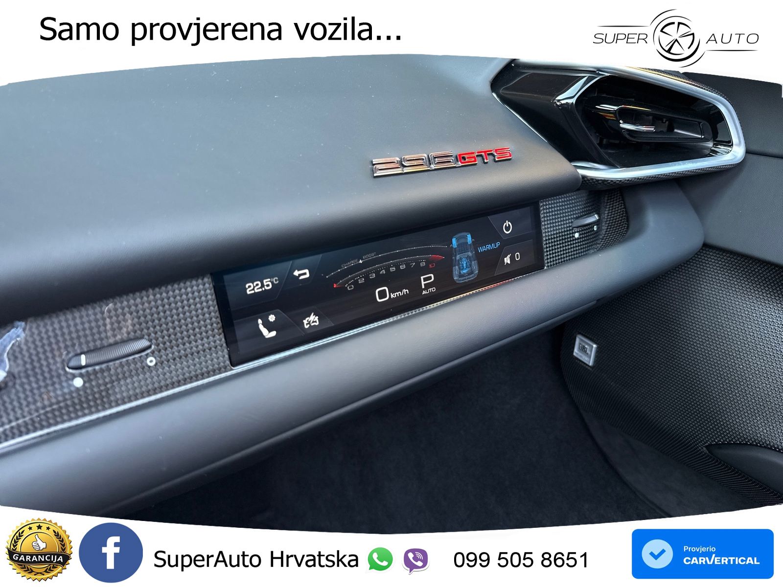 Ferrari 296 GTS 3.0 V6 (830 KS) F1 DCT LED+GR SJED+ACC