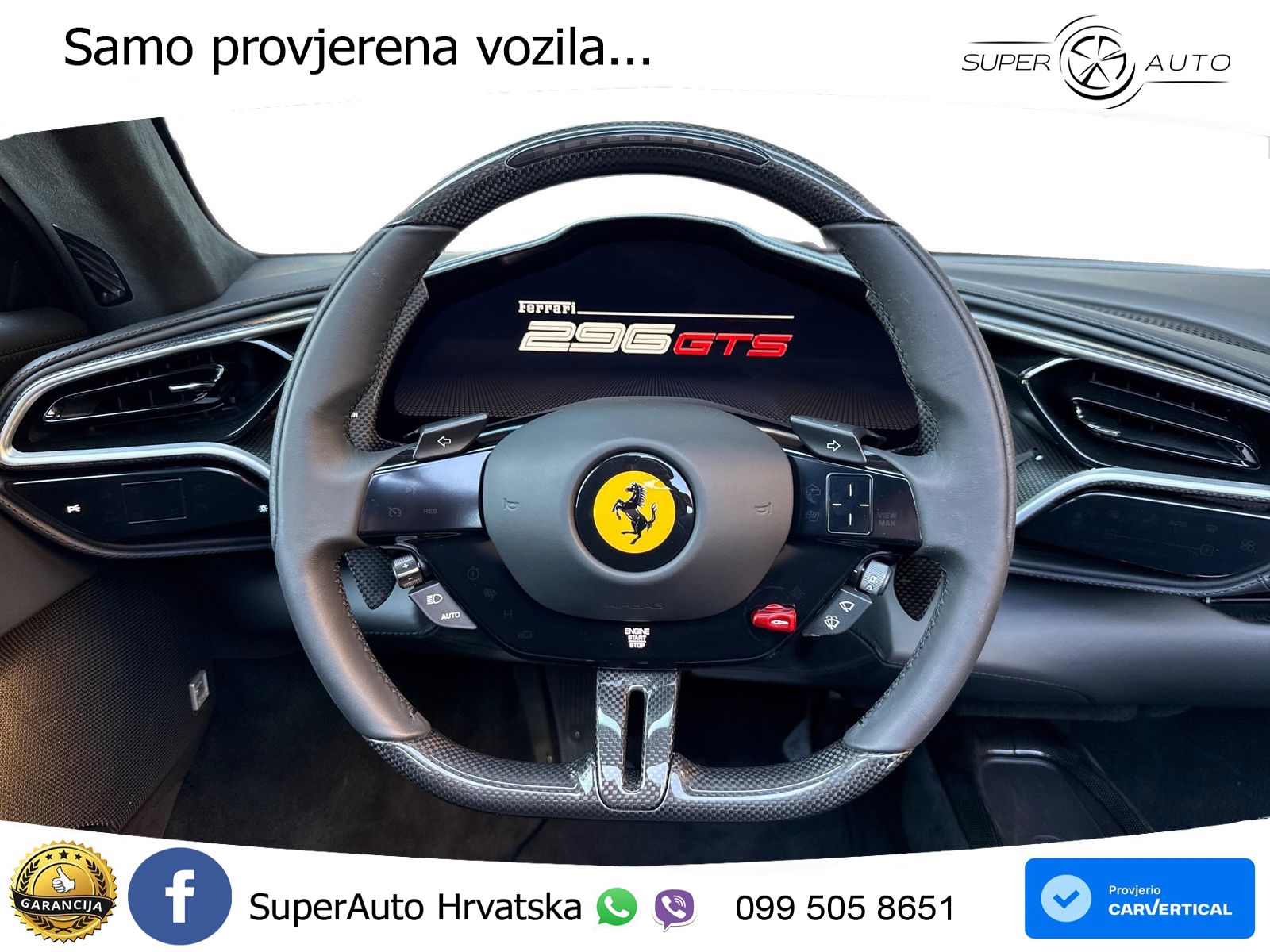 Ferrari 296 GTS 3.0 V6 (830 KS) F1 DCT LED+GR SJED+ACC