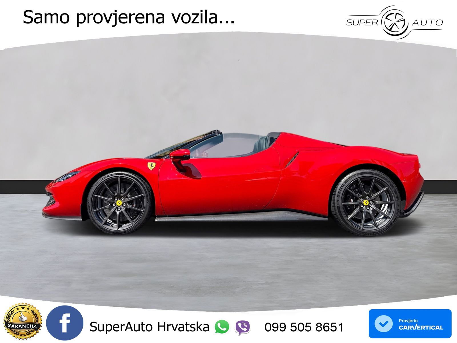Ferrari 296 GTS 3.0 V6 (830 KS) F1 DCT LED+GR SJED+ACC