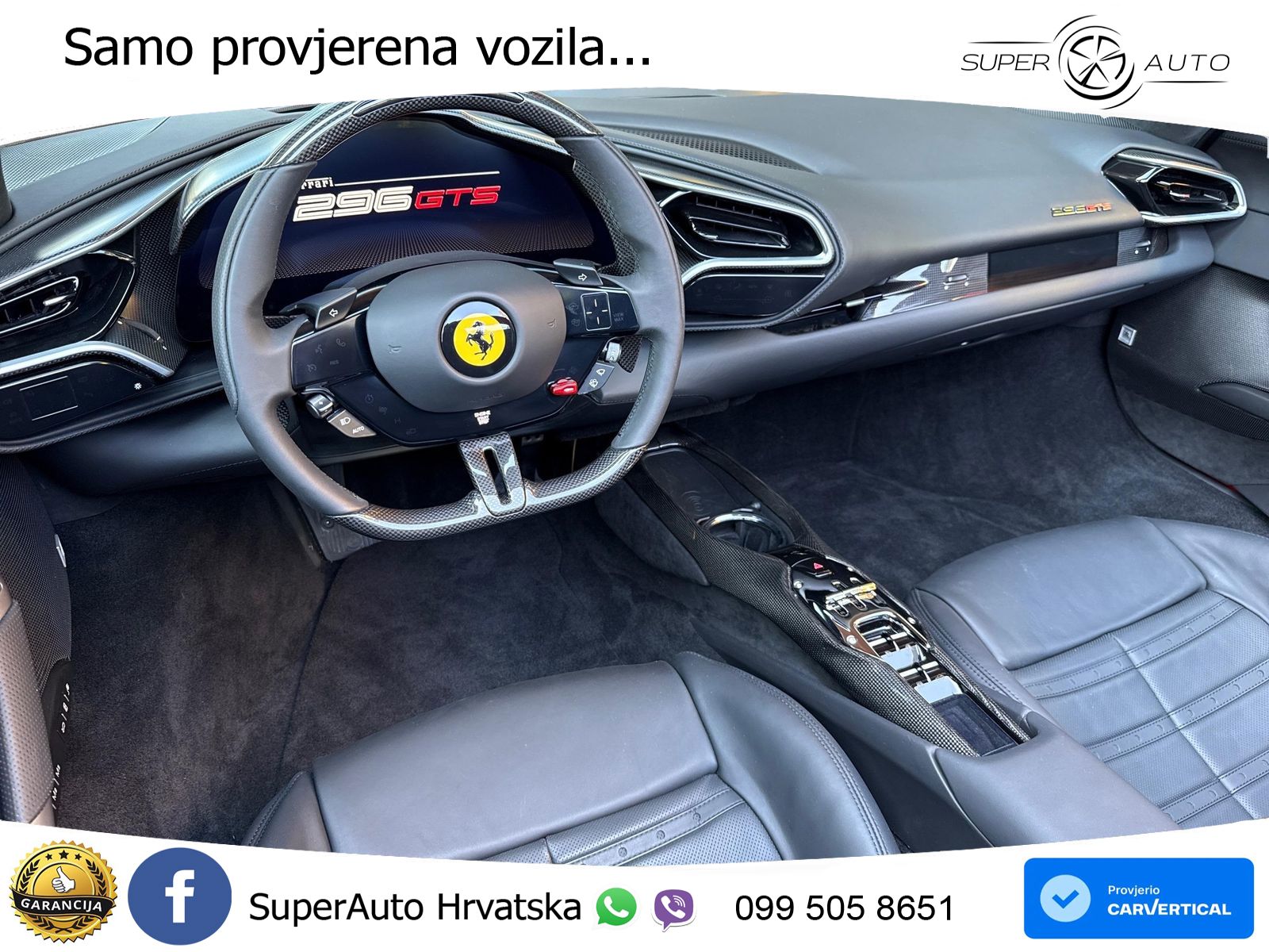 Ferrari 296 GTS 3.0 V6 (830 KS) F1 DCT LED+GR SJED+ACC