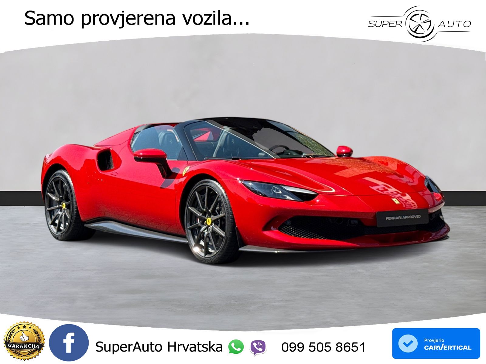 Ferrari 296 GTS 3.0 V6 (830 KS) F1 DCT LED+GR SJED+ACC