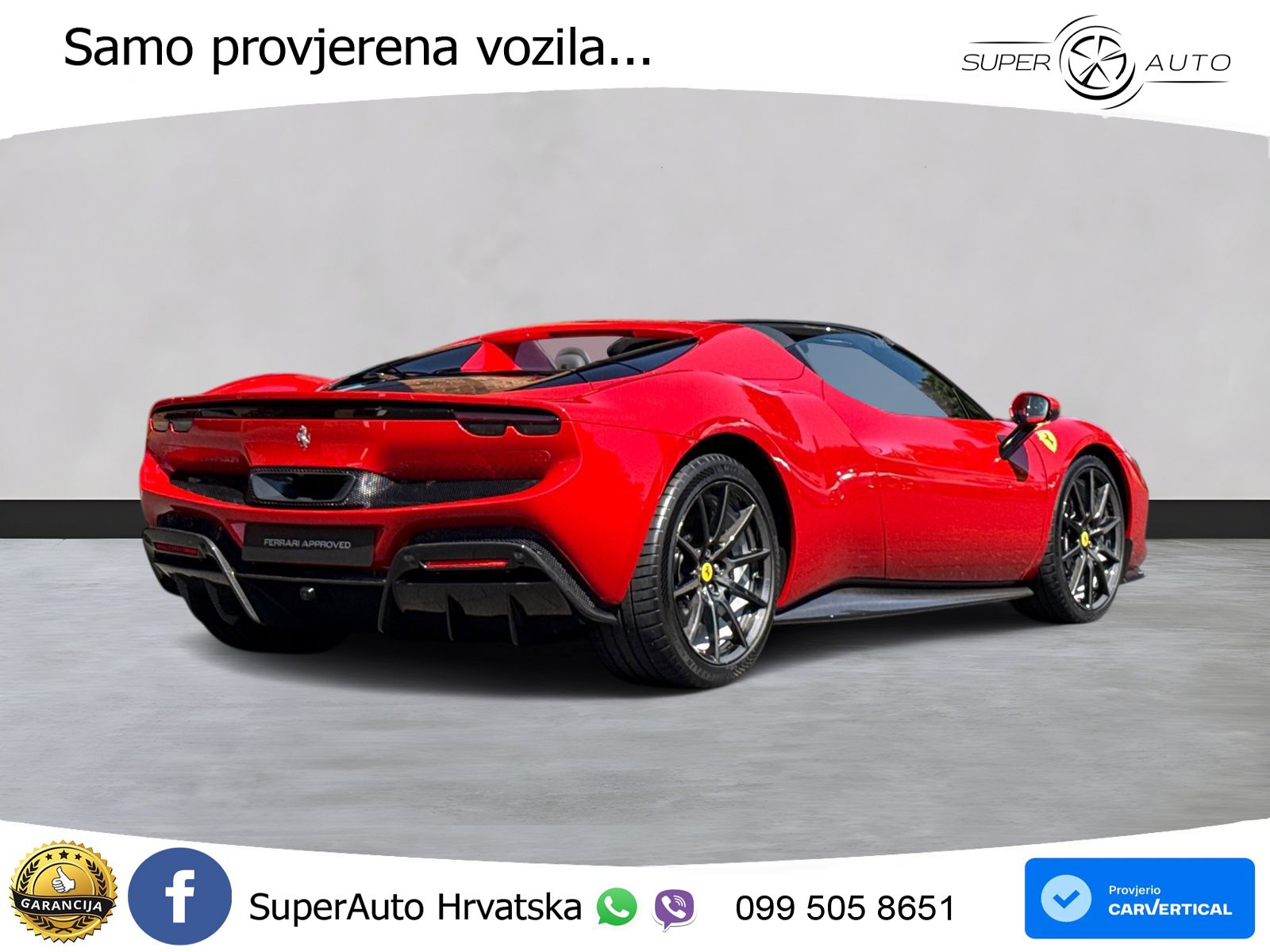 Ferrari 296 GTS 3.0 V6 (830 KS) F1 DCT LED+GR SJED+ACC