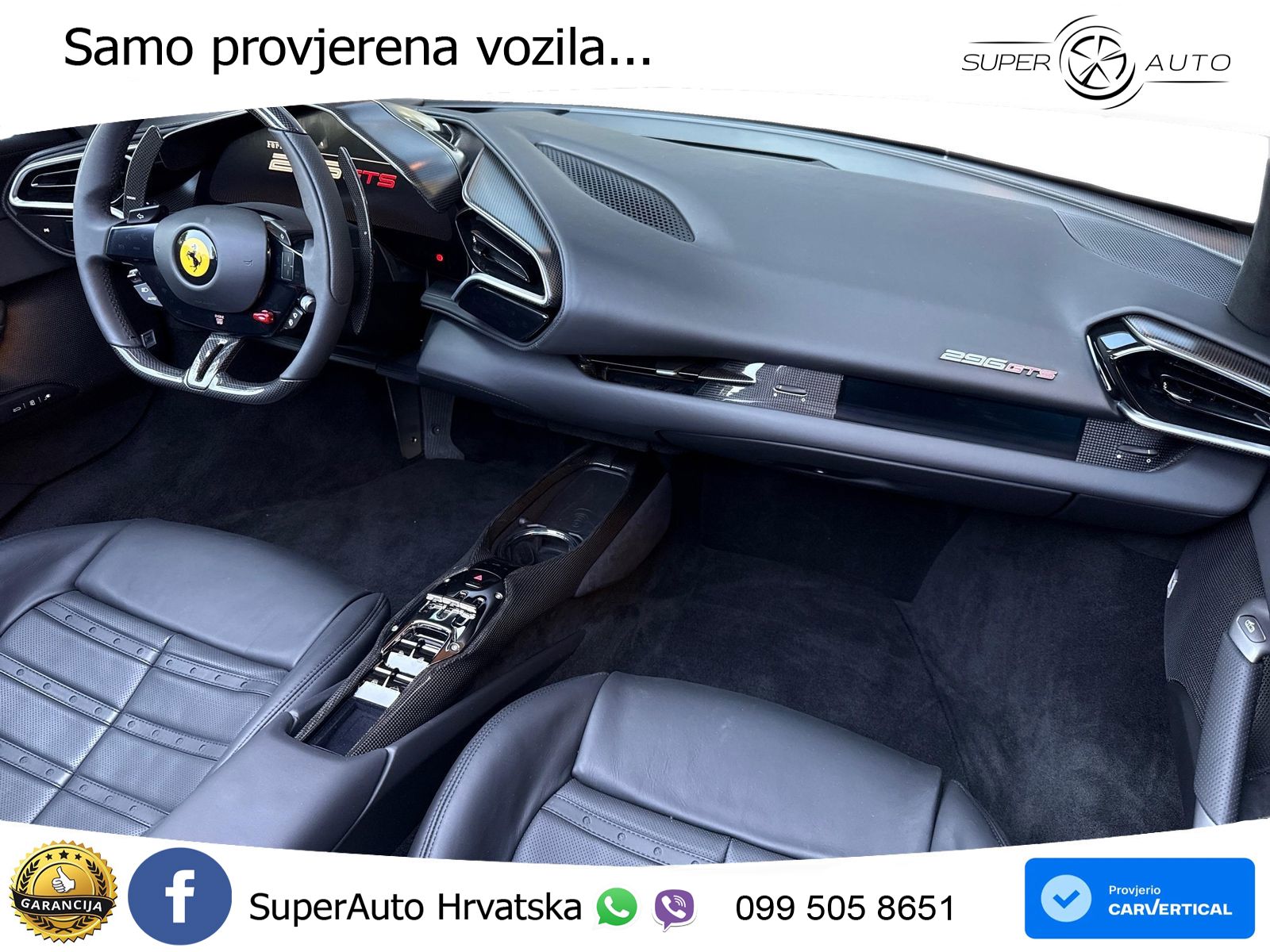 Ferrari 296 GTS 3.0 V6 (830 KS) F1 DCT LED+GR SJED+ACC