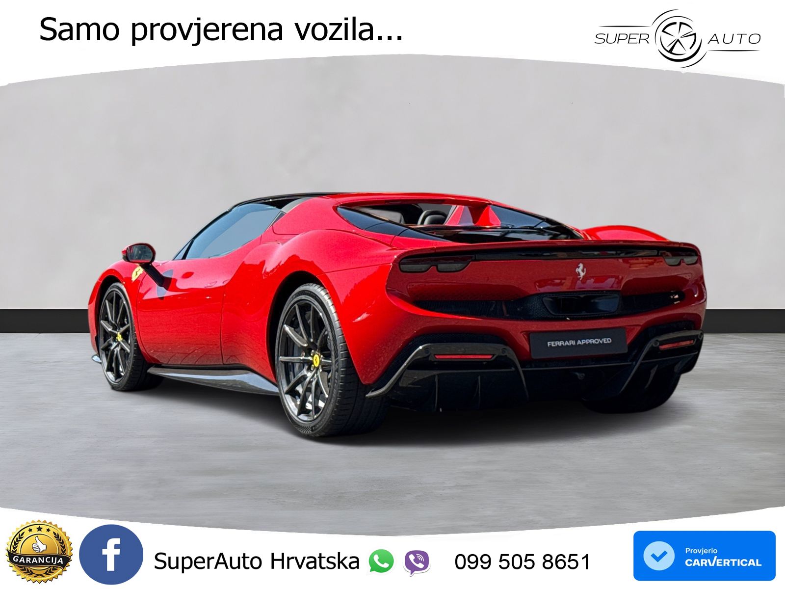 Ferrari 296 GTS 3.0 V6 (830 KS) F1 DCT LED+GR SJED+ACC