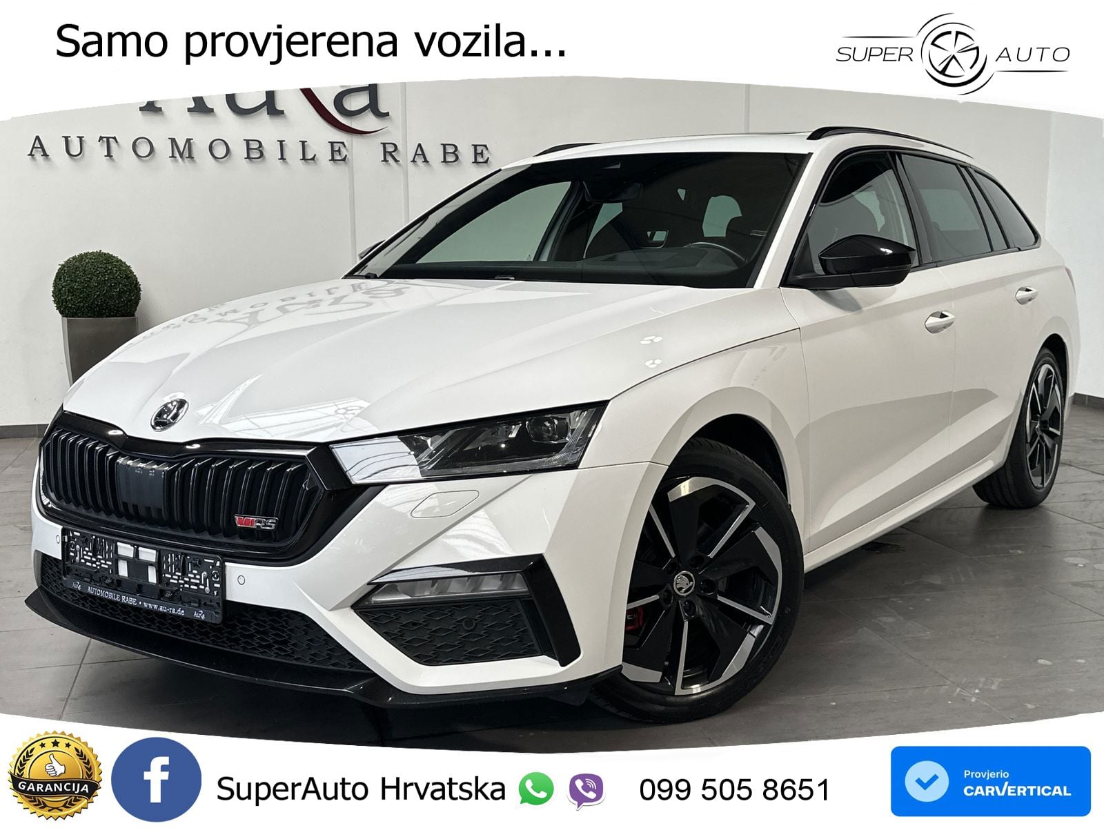 Škoda Octavia Combi RS 2.0 TDI (200 KS) DSG LED+GR SJED+ACC