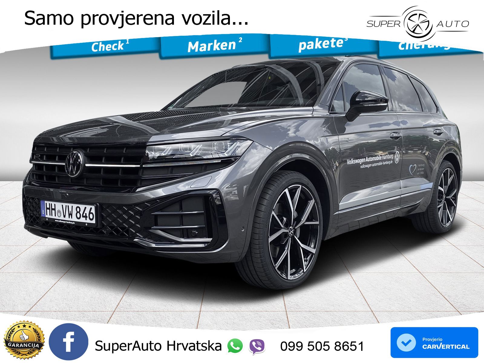 Volkswagen Touareg 3.0 V6 TDI (286 KS) 4MOTION Tiptronic ZRAČNI+ACC+GR SJED+KAM+PANO