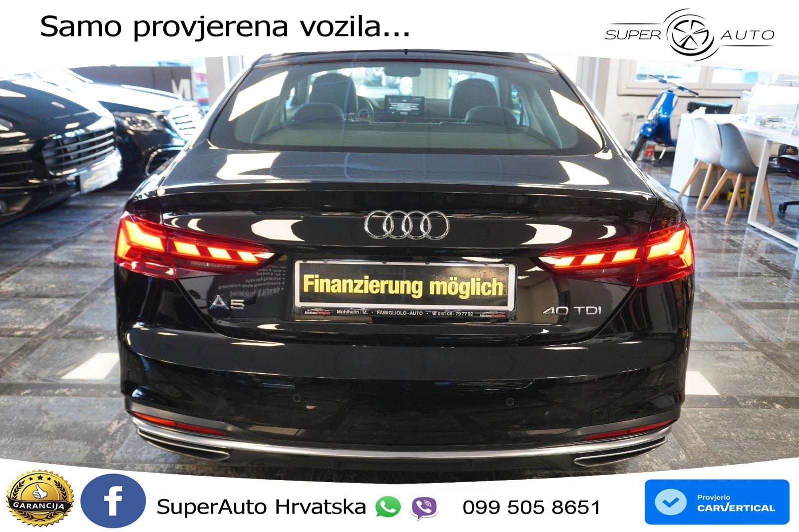 Audi A5 Sportback 40 TDI (204 KS) S tronic advanced LED+GR SJED+ACC