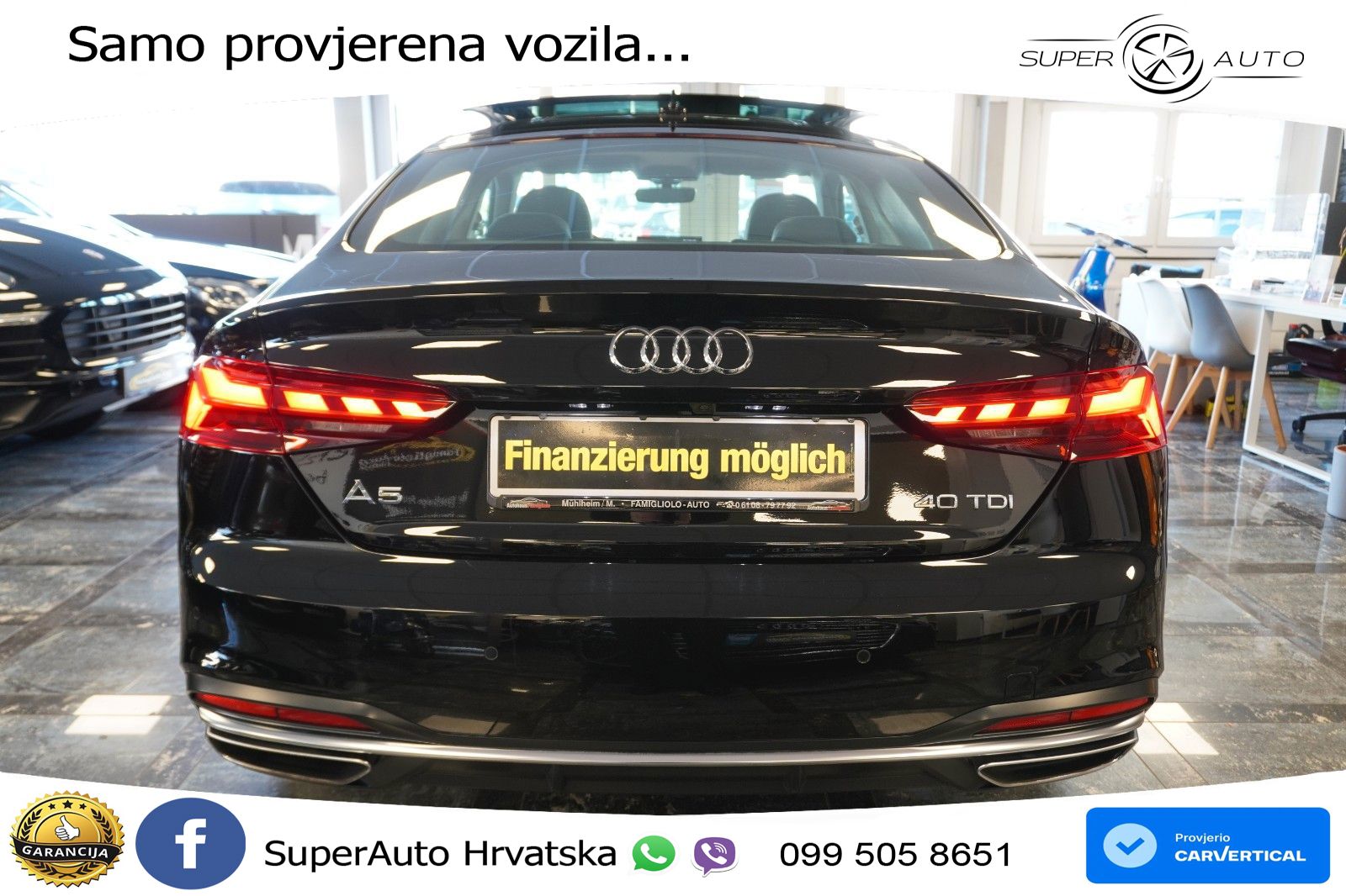 Audi A5 Sportback 40 TDI (204 KS) S tronic advanced LED+GR SJED+ACC