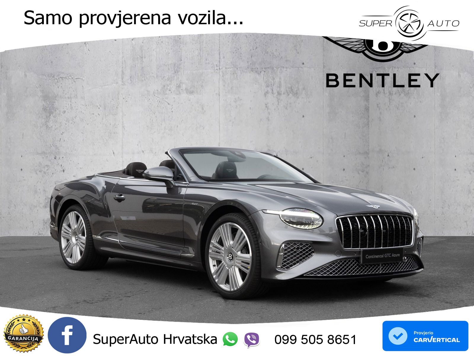 Bentley Continental GTC IV 4.0 V8 TFSi (680 KS) AWD DCT ZRAČNI+ACC+GR SJED+KAM
