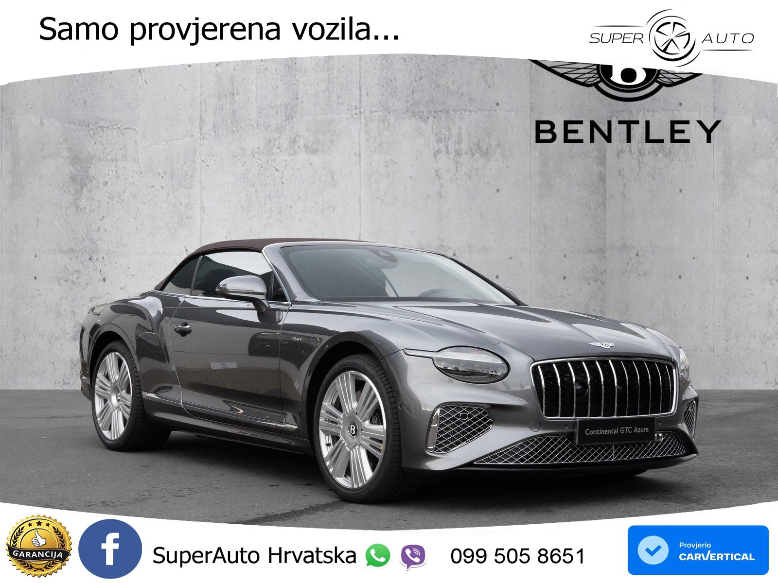 Bentley Continental GTC IV 4.0 V8 TFSi (680 KS) AWD DCT ZRAČNI+ACC+GR SJED+KAM