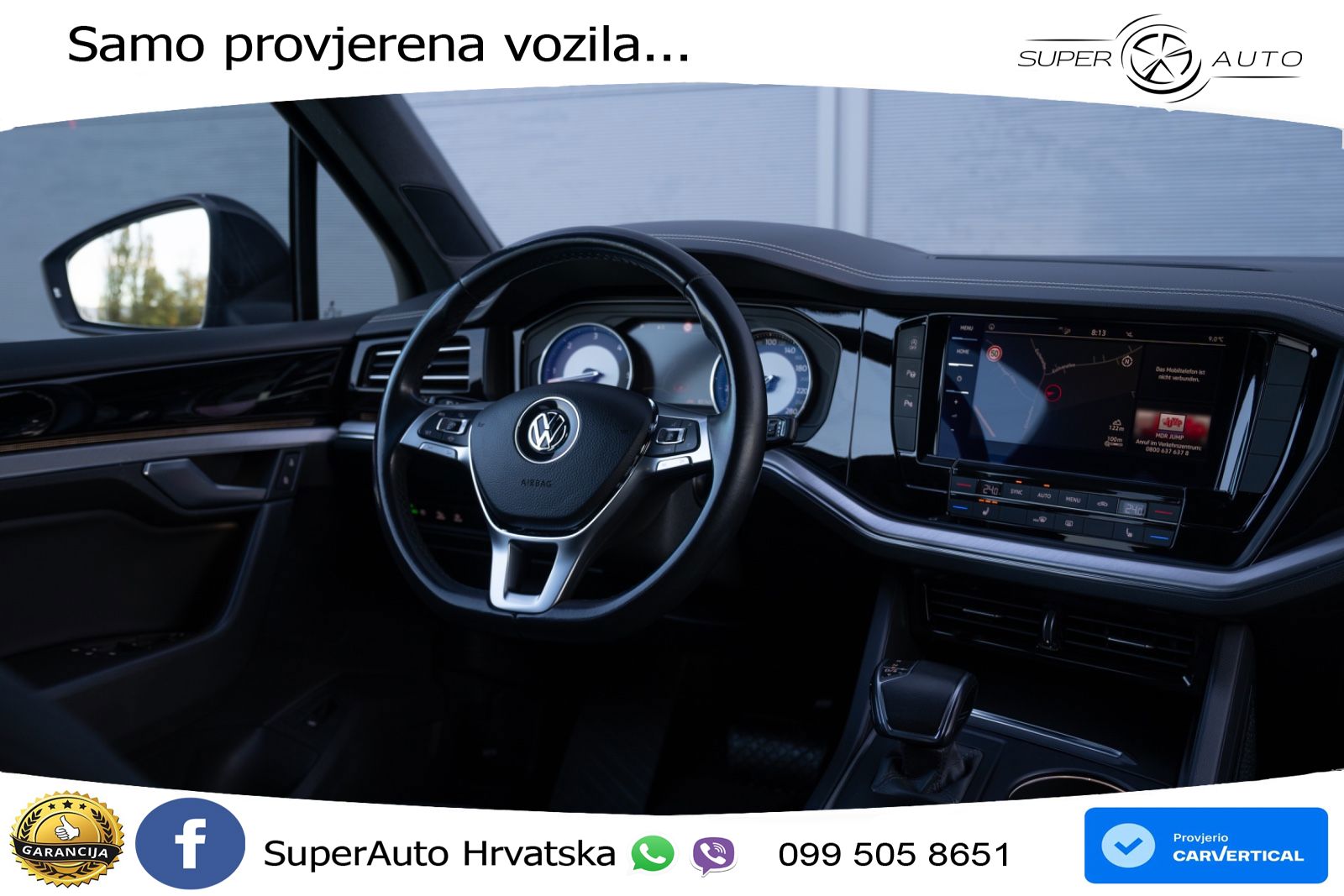 Volkswagen Touareg 3.0 V6 TDI (286 KS) 4MOTION Tiptronic R-Line ZRAČNI+ACC+GR SJED+KAM