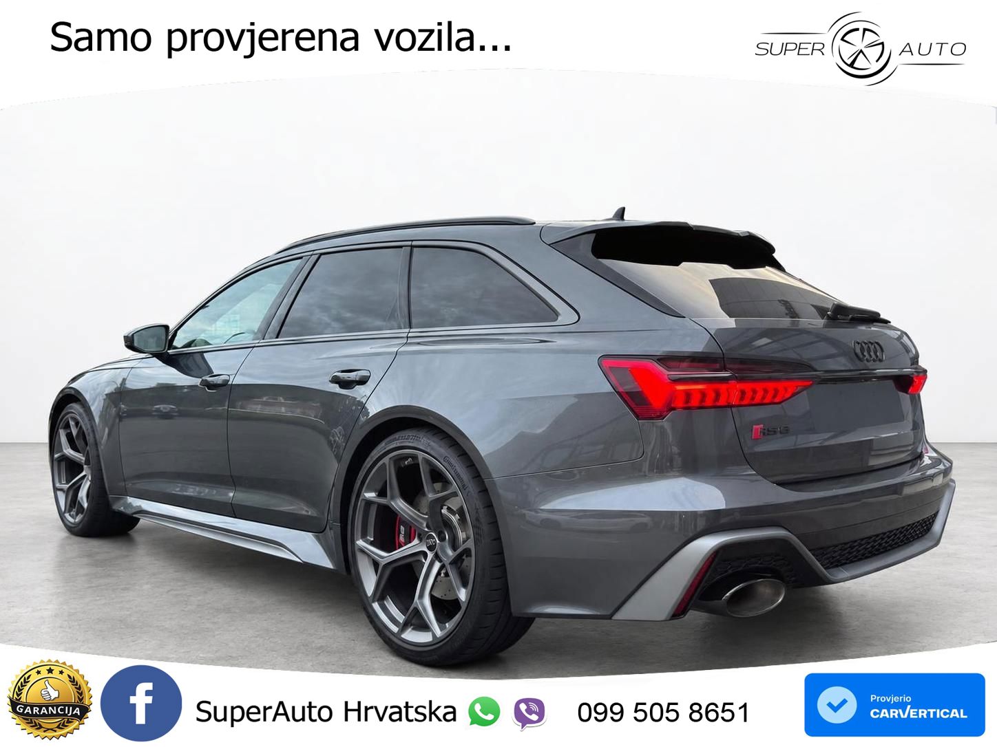 Audi RS6 Avant 4.0 TFSI V8 performance (630 KS)  quattro tiptronic LED+GR SJED+ACC