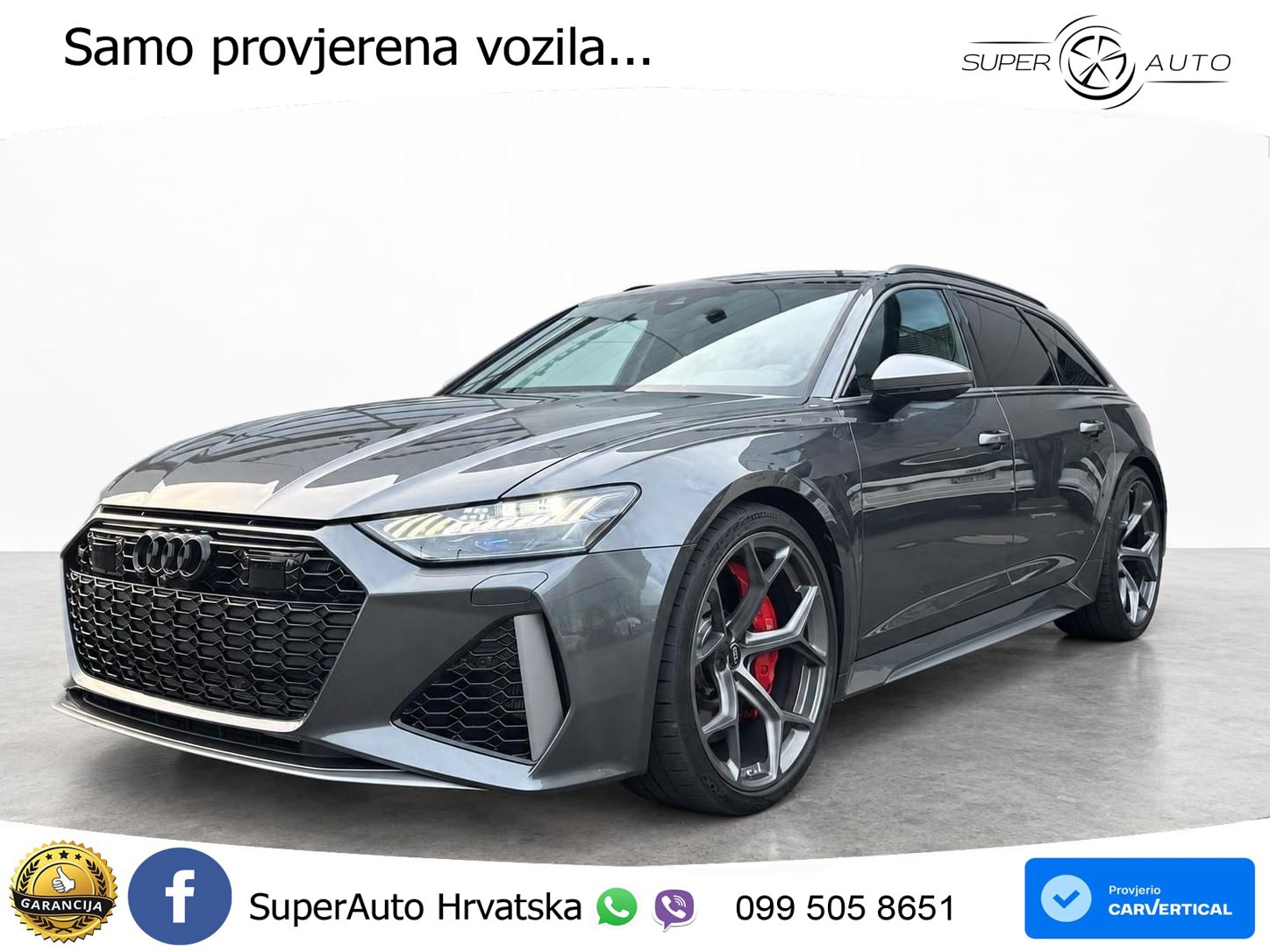 Audi RS6 Avant 4.0 TFSI V8 performance (630 KS)  quattro tiptronic LED+GR SJED+ACC