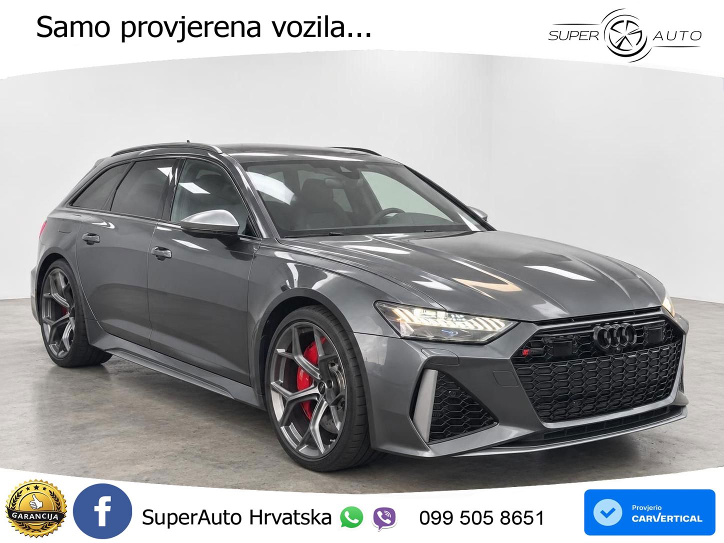 Audi RS6 Avant 4.0 TFSI V8 performance (630 KS)  quattro tiptronic LED+GR SJED+ACC