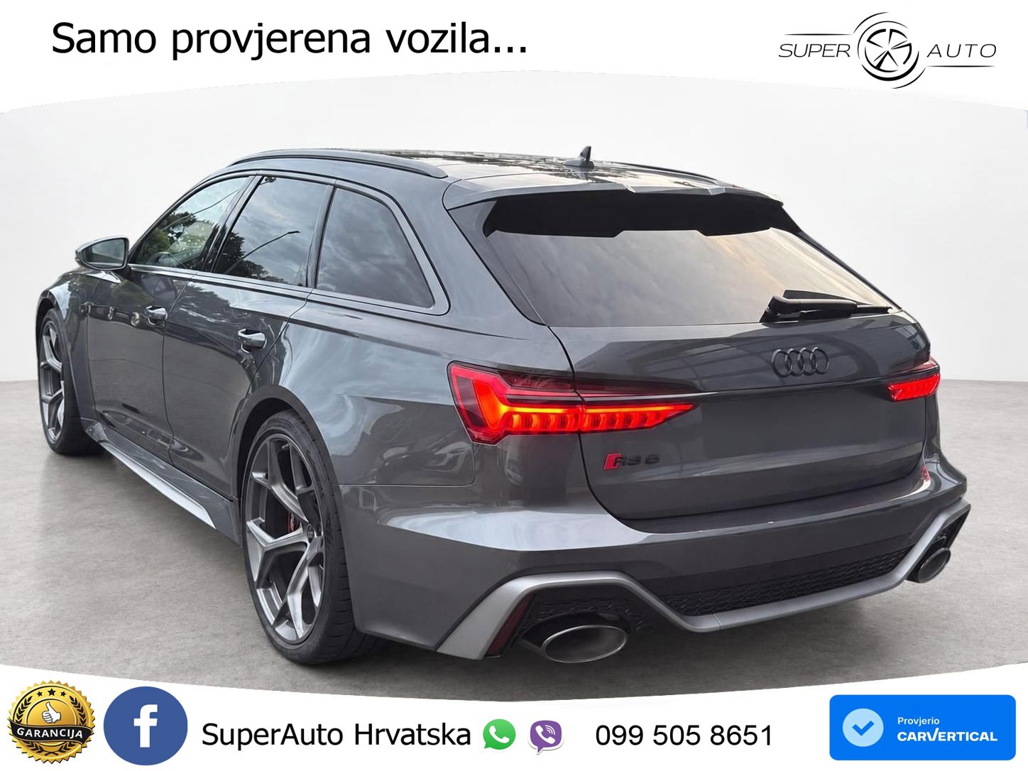 Audi RS6 Avant 4.0 TFSI V8 performance (630 KS)  quattro tiptronic LED+GR SJED+ACC