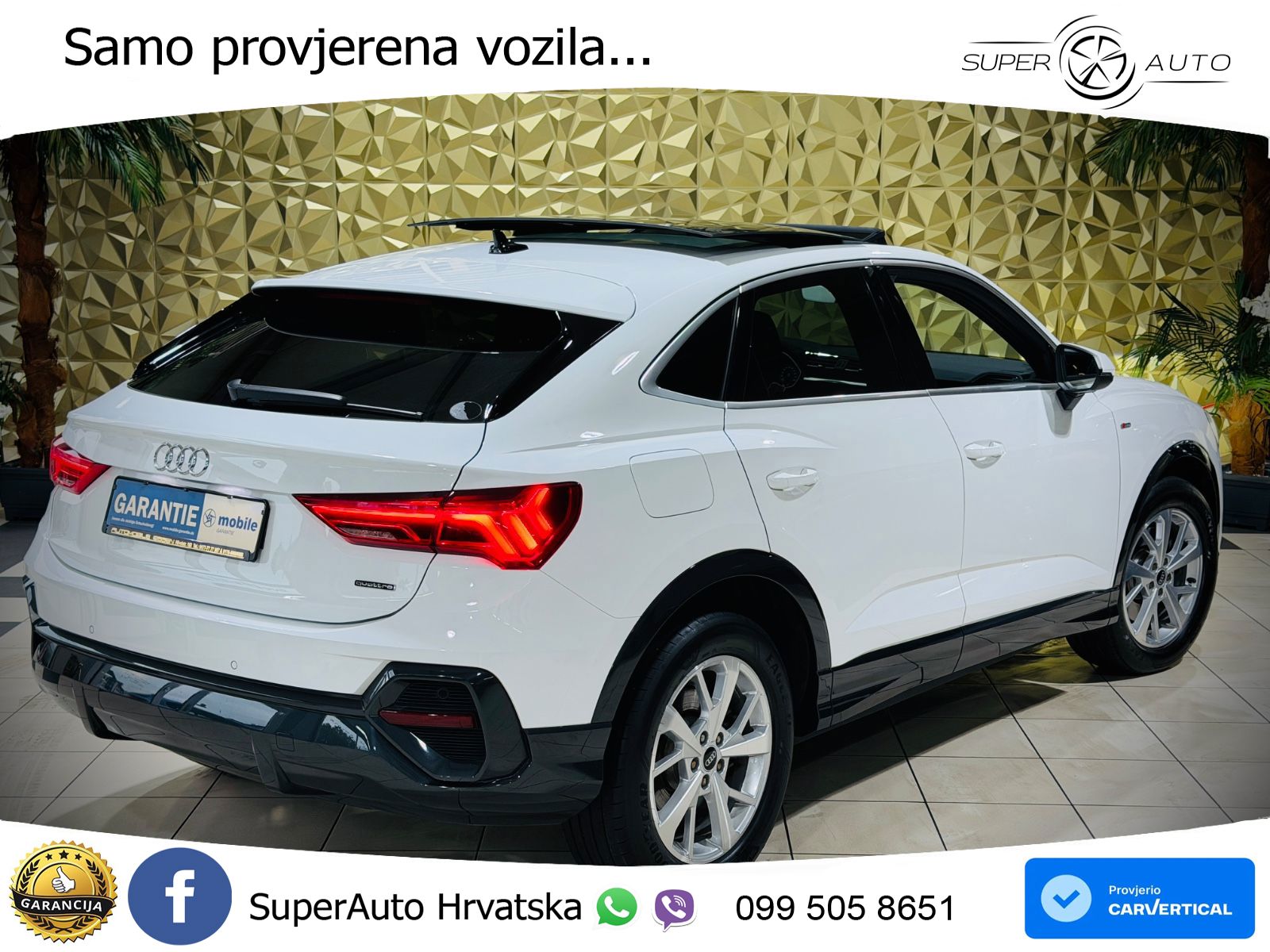 Audi Q3 Sportback 40 TDI (200 KS) quattro S tronic S line LED+GR SJED+ACC