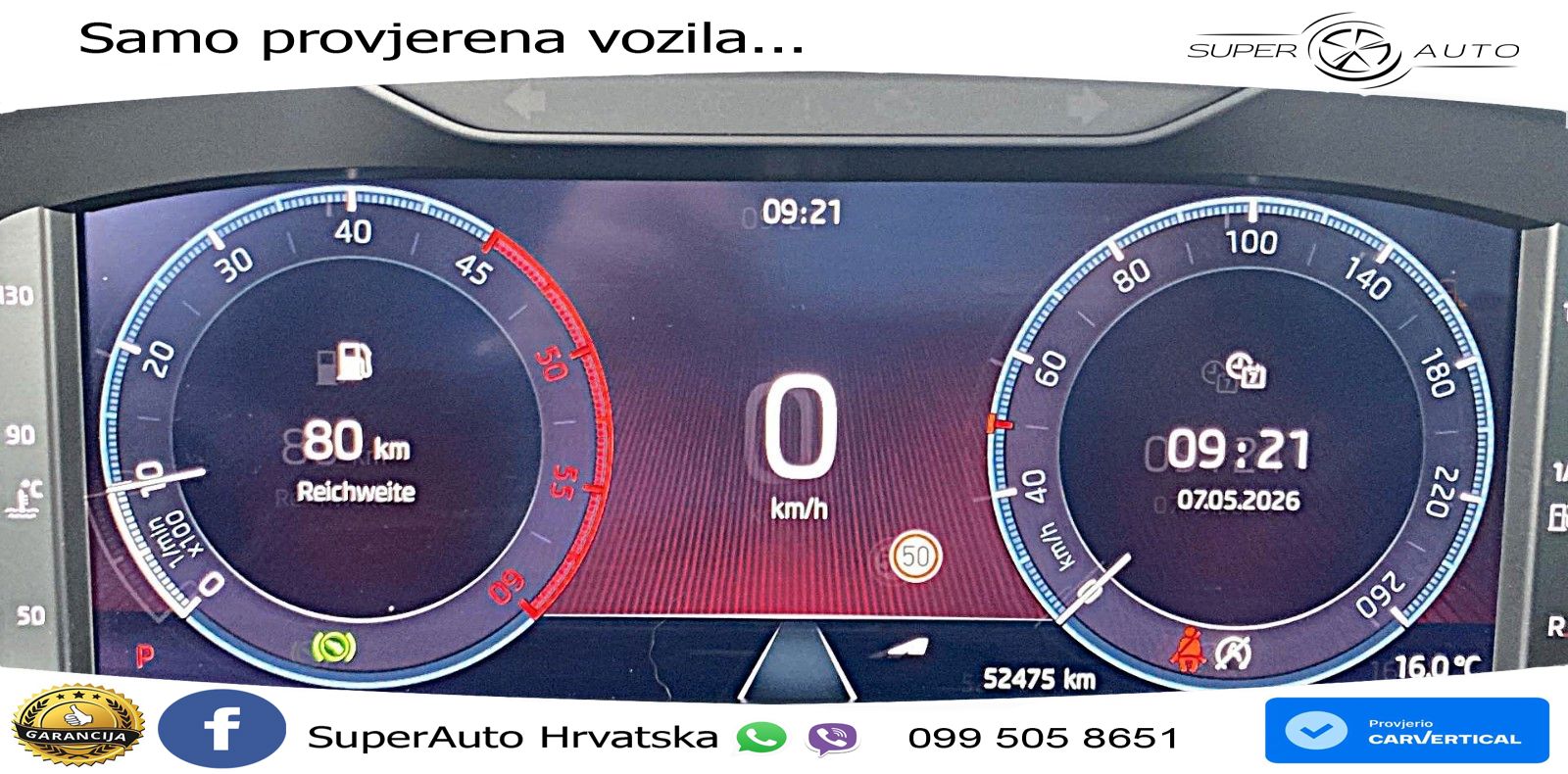Škoda Octavia Combi 2.0 TDI (150 KS) DSG Selection LED+GR SJED+ACC
