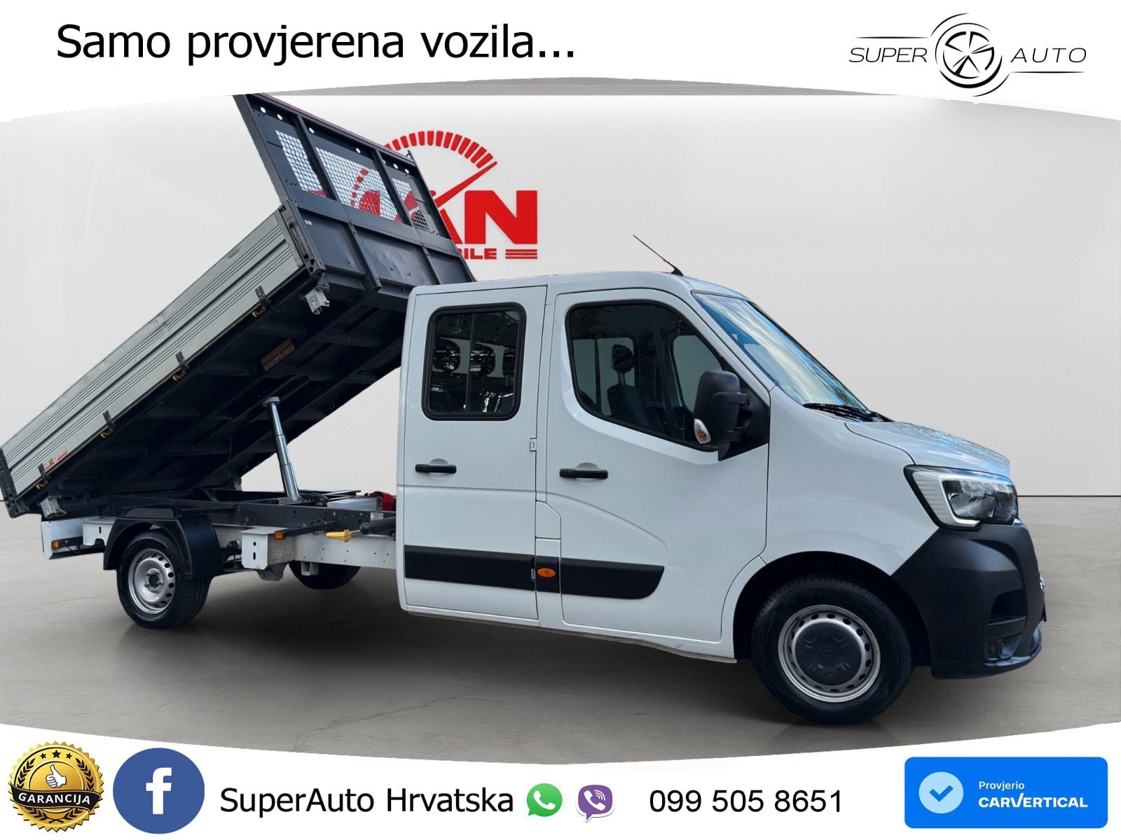 Renault Master III DoKa Kipper L3H1 3,5t/Klima/AHK 145 KS