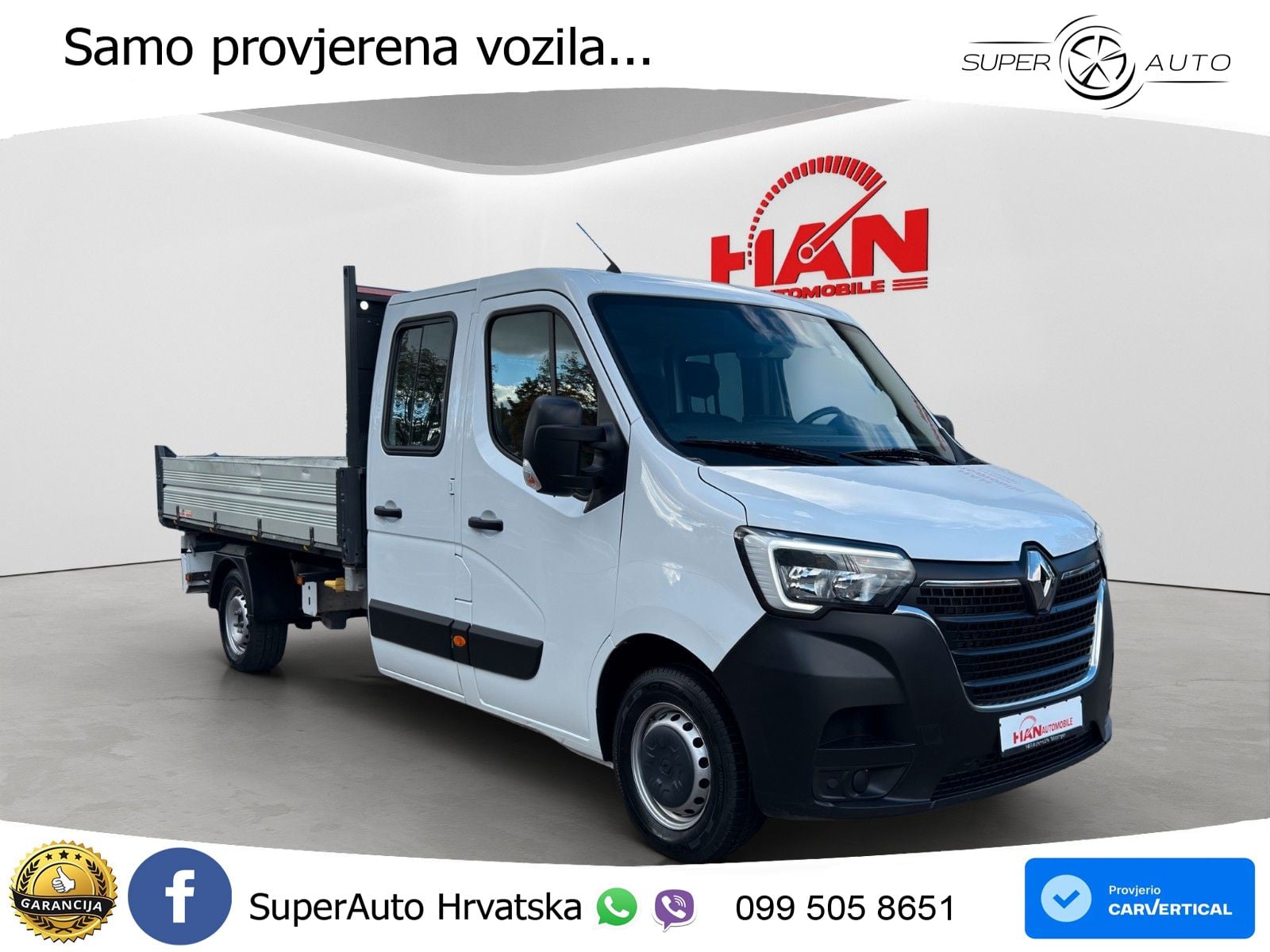 Renault Master III DoKa Kipper L3H1 3,5t/Klima/AHK 145 KS