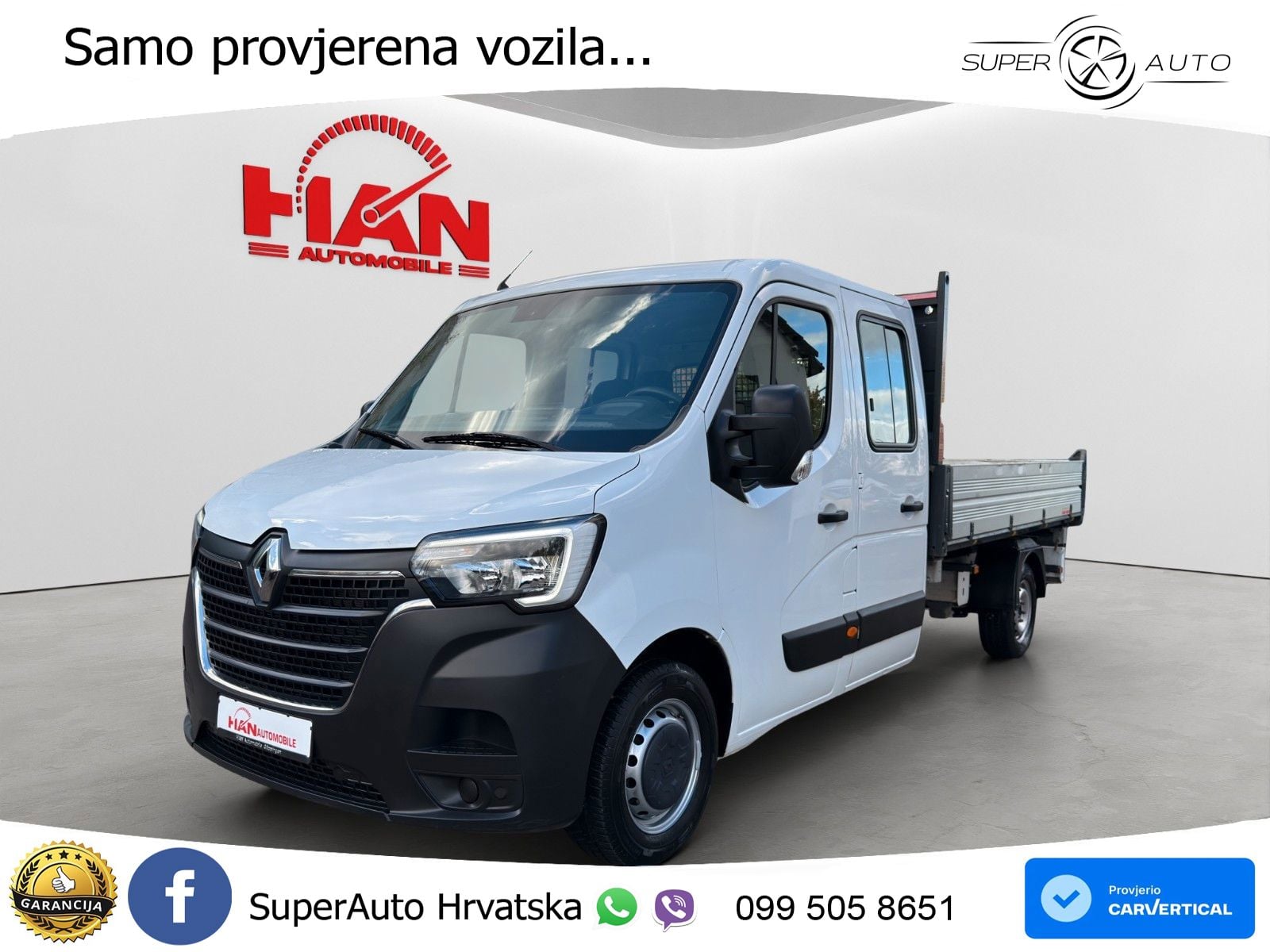 Renault Master III DoKa Kipper L3H1 3,5t/Klima/AHK 145 KS