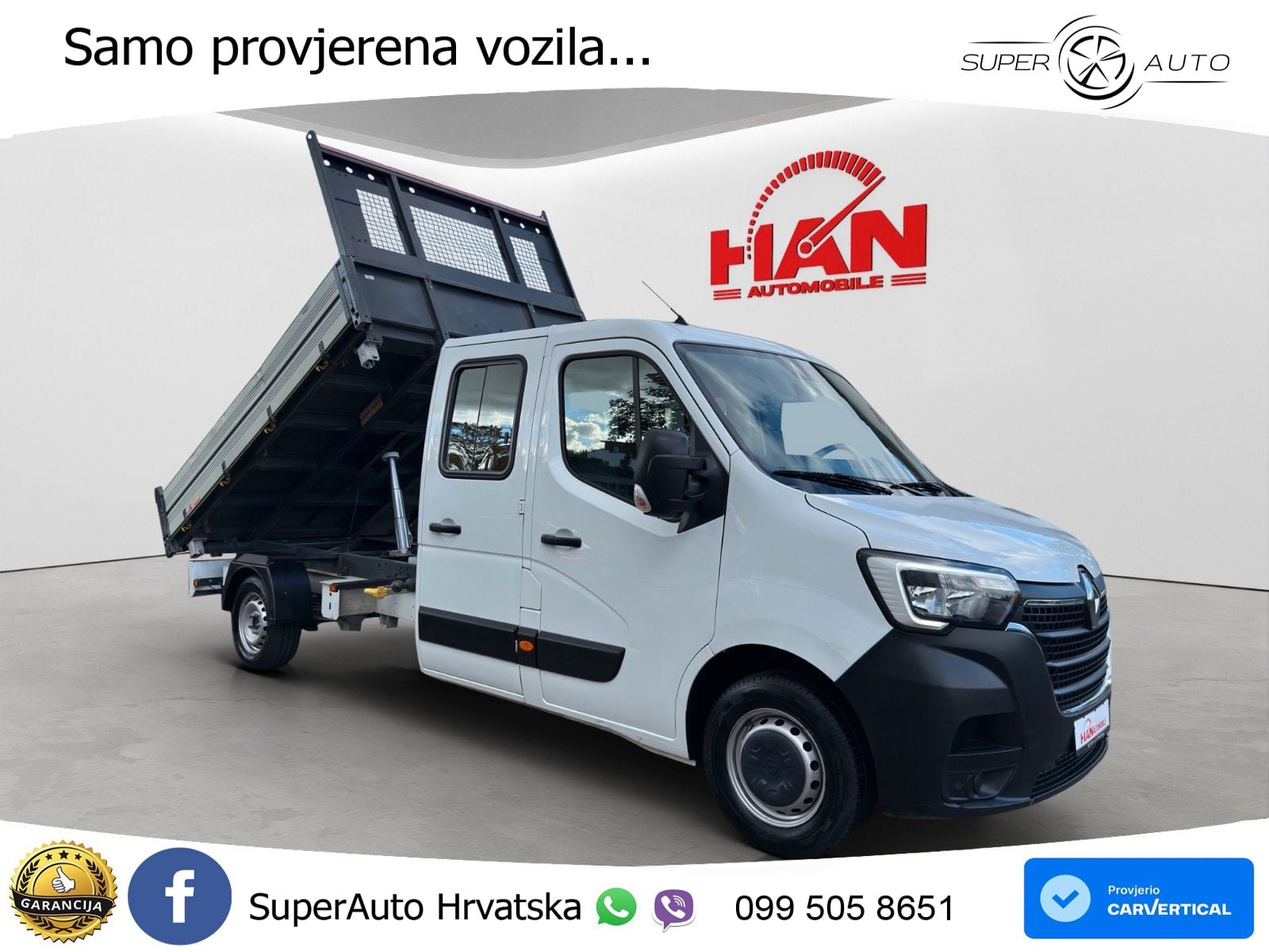 Renault Master III DoKa Kipper L3H1 3,5t/Klima/AHK 145 KS