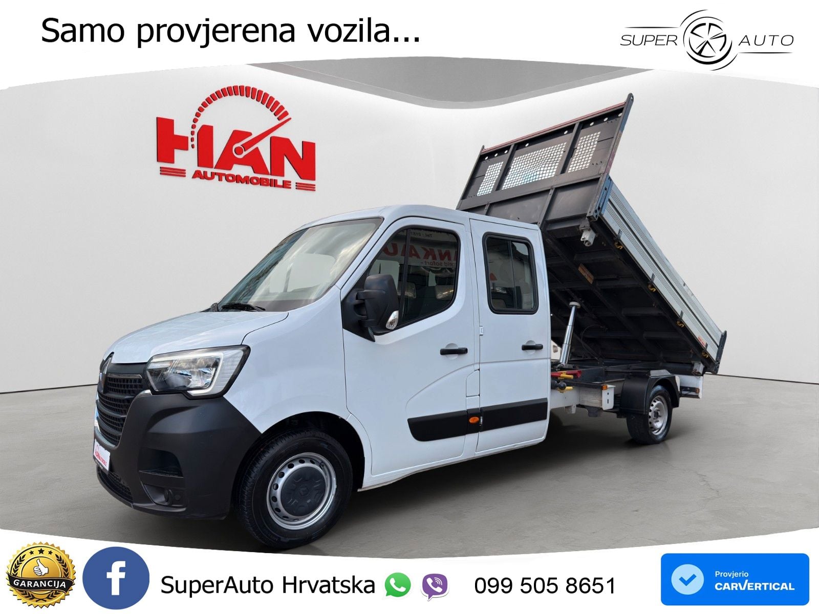 Renault Master III DoKa Kipper L3H1 3,5t/Klima/AHK 145 KS