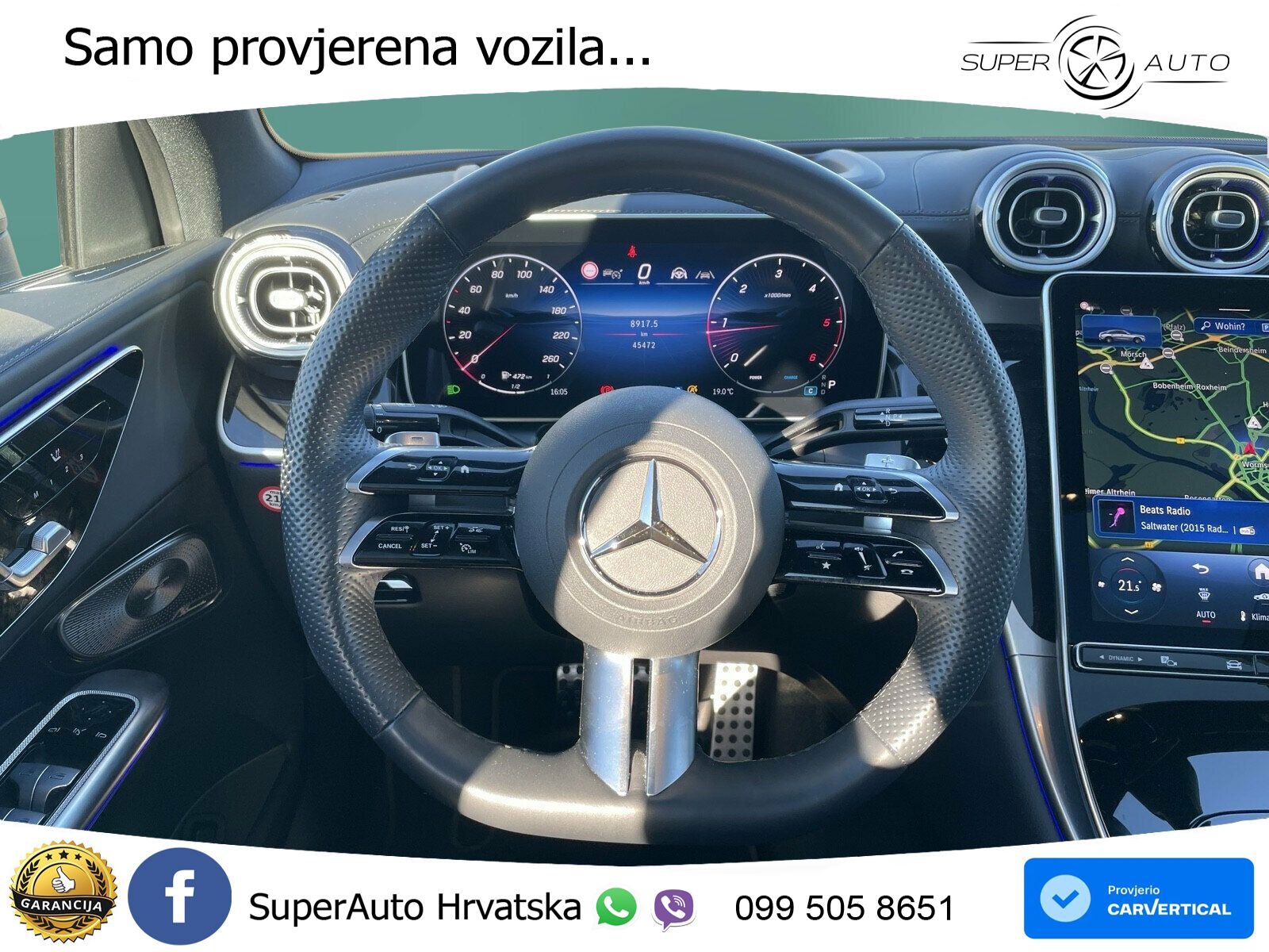 Mercedes GLC 450d (367 KS) 4MATIC 9G-TRONIC AMG ZRAČNI+ACC+GR SJED+KAM+PANO
