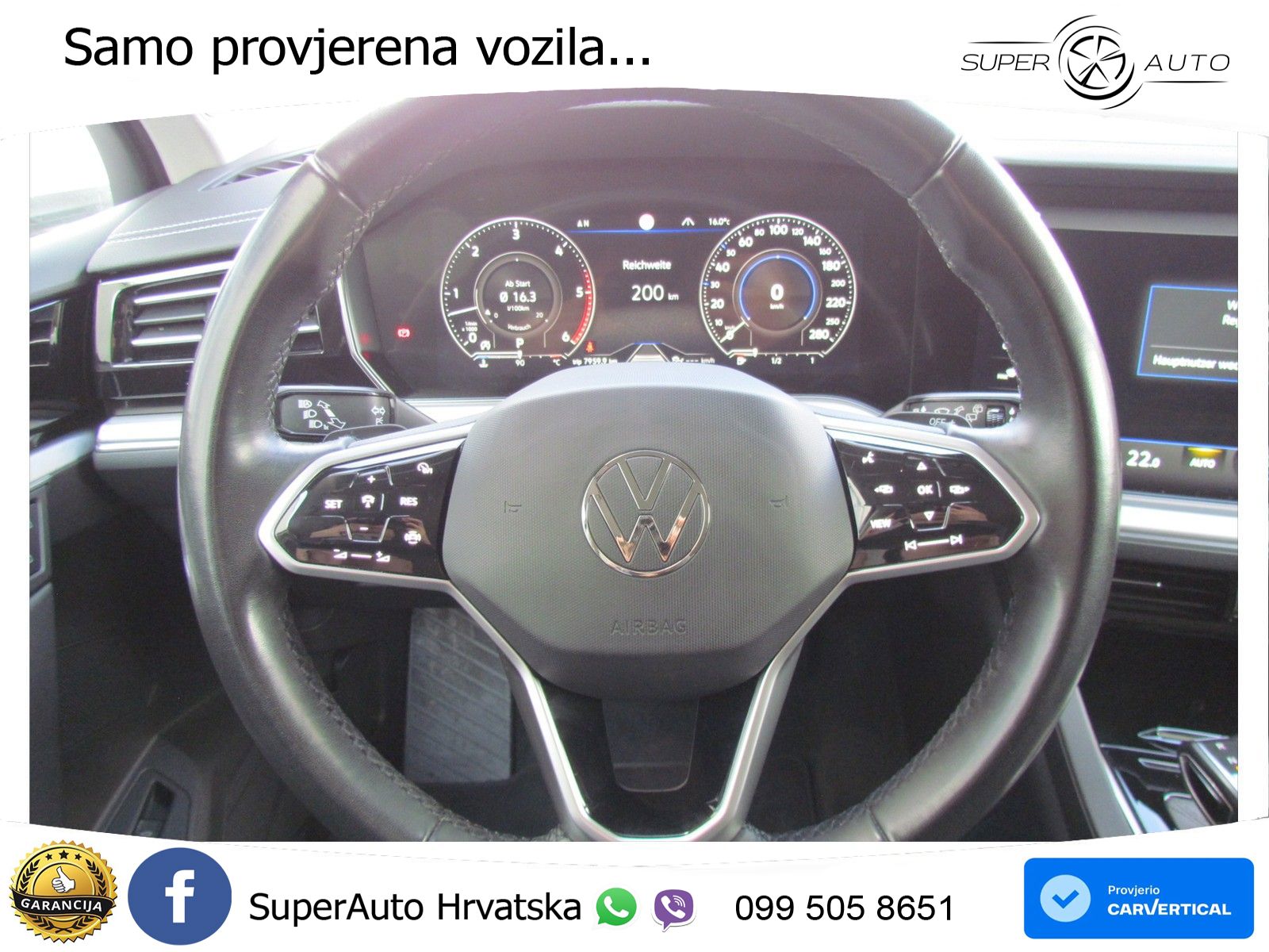 Volkswagen Touareg 3.0 V6 TDI (286 KS) 4MOTION Tiptronic R-Line ZRAČNI+ACC+GR SJED+KAM