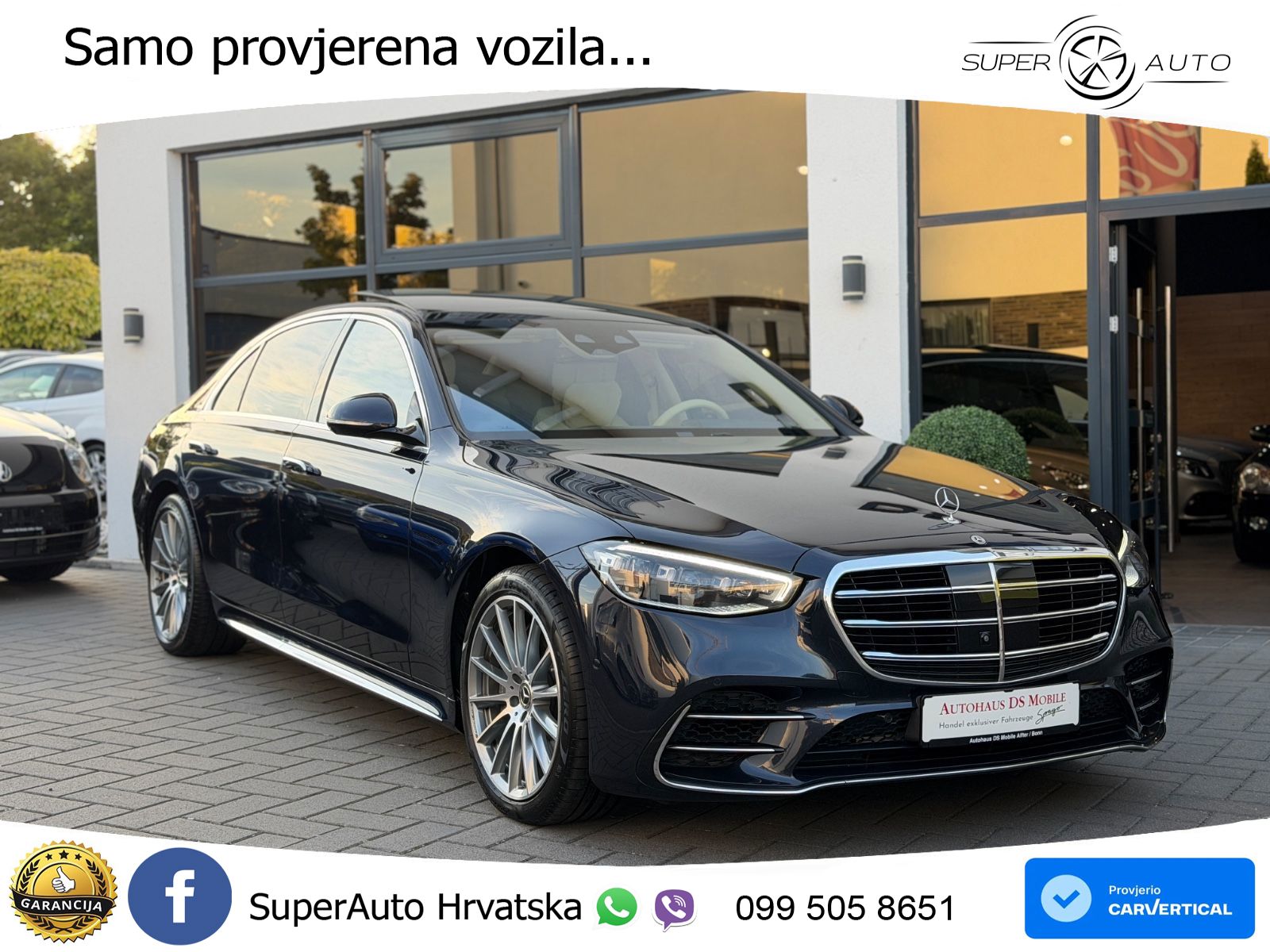 Mercedes S 580 V8 (503 KS) EQ Boost 4MATIC 9G-TRONIC AMG ACC+HEAD+4xGR SJED+360+PANO