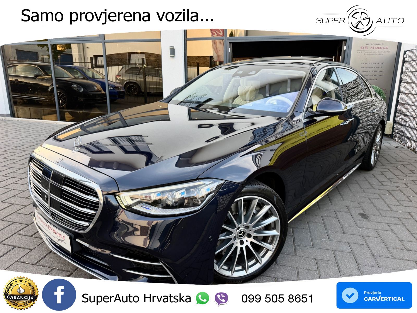 Mercedes S 580 V8 (503 KS) EQ Boost 4MATIC 9G-TRONIC AMG ACC+HEAD+4xGR SJED+360+PANO