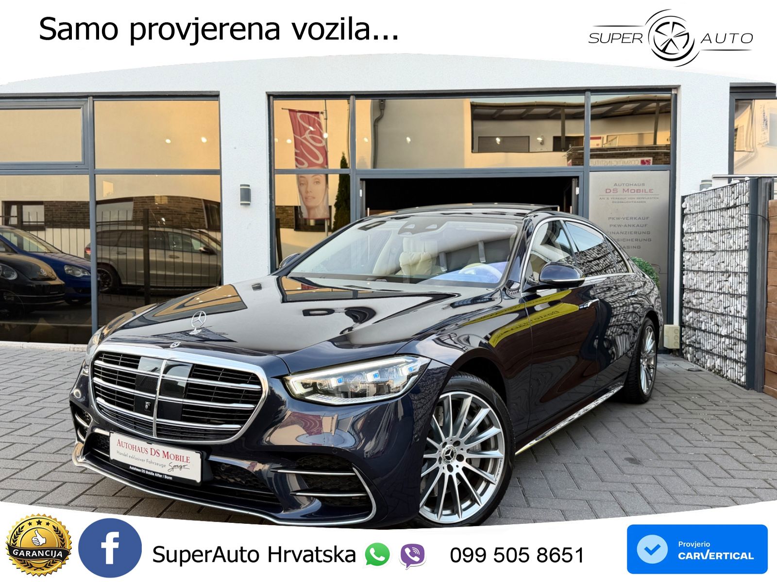 Mercedes S 580 V8 (503 KS) EQ Boost 4MATIC 9G-TRONIC AMG ACC+HEAD+4xGR SJED+360+PANO